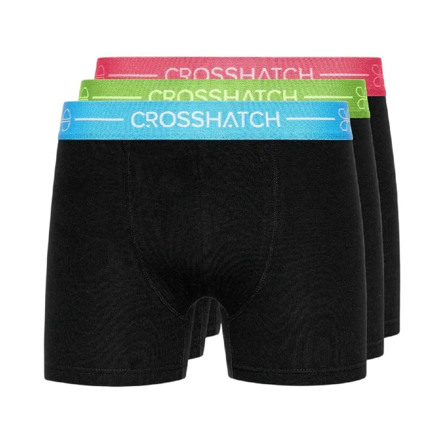 Crosshatch Mens Astral Logo Boxer Briefs (Pack of 3)