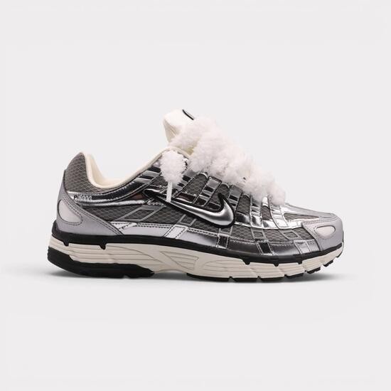 Nike P-6000 Metallic Silver - Fluffy Laces