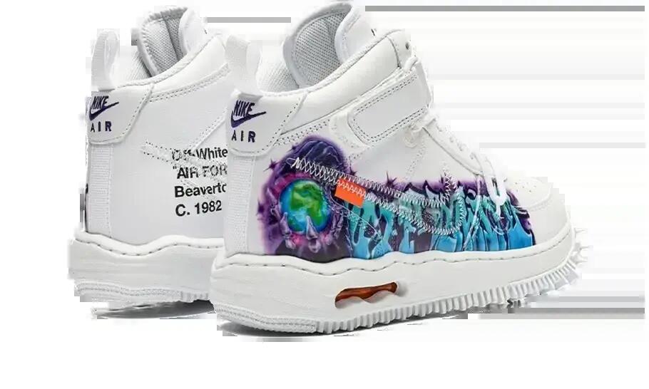 Schoenen - Lifestyle - Mid-top sneaker - Air Force 1 Mid SP Off-White - Graffiti 3/4