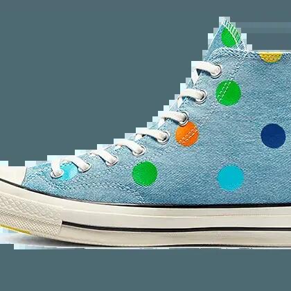 Golf shoes - Denim polka dots - Chuck Taylor 70s - Blue/Egret
