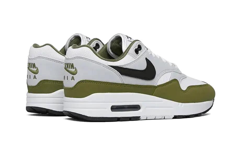 Zapatillas  Air Max 1 White Black Medium Olive 3/4