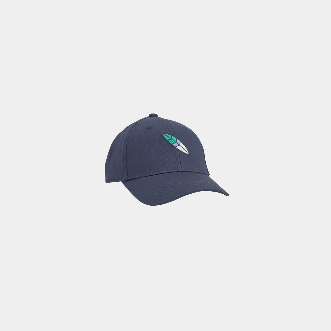 Gorra de algodón para niño con bordado de hoja azul 3/3