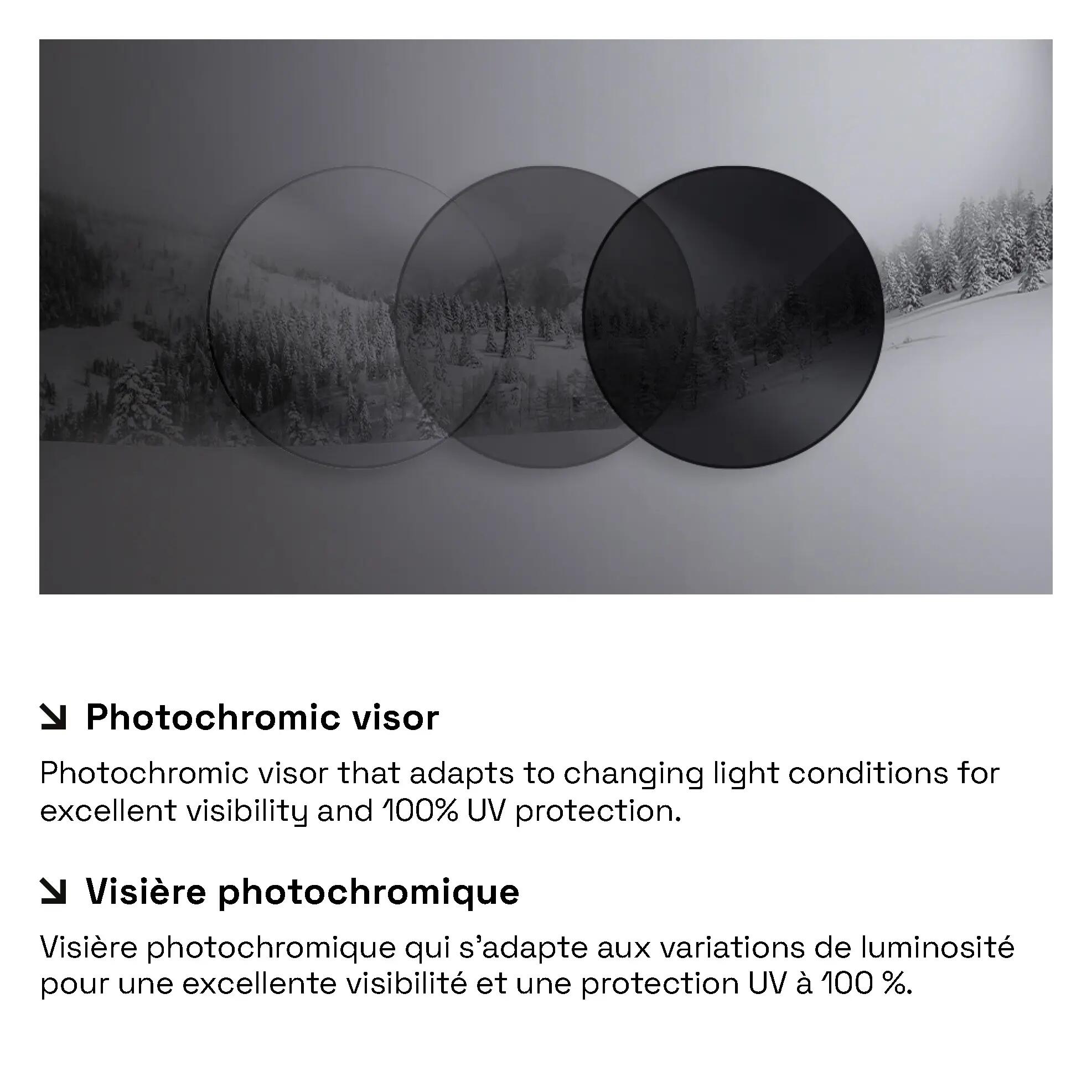 Casque de ski V-LINE avec visière photochromique Cat 1-3 6/8