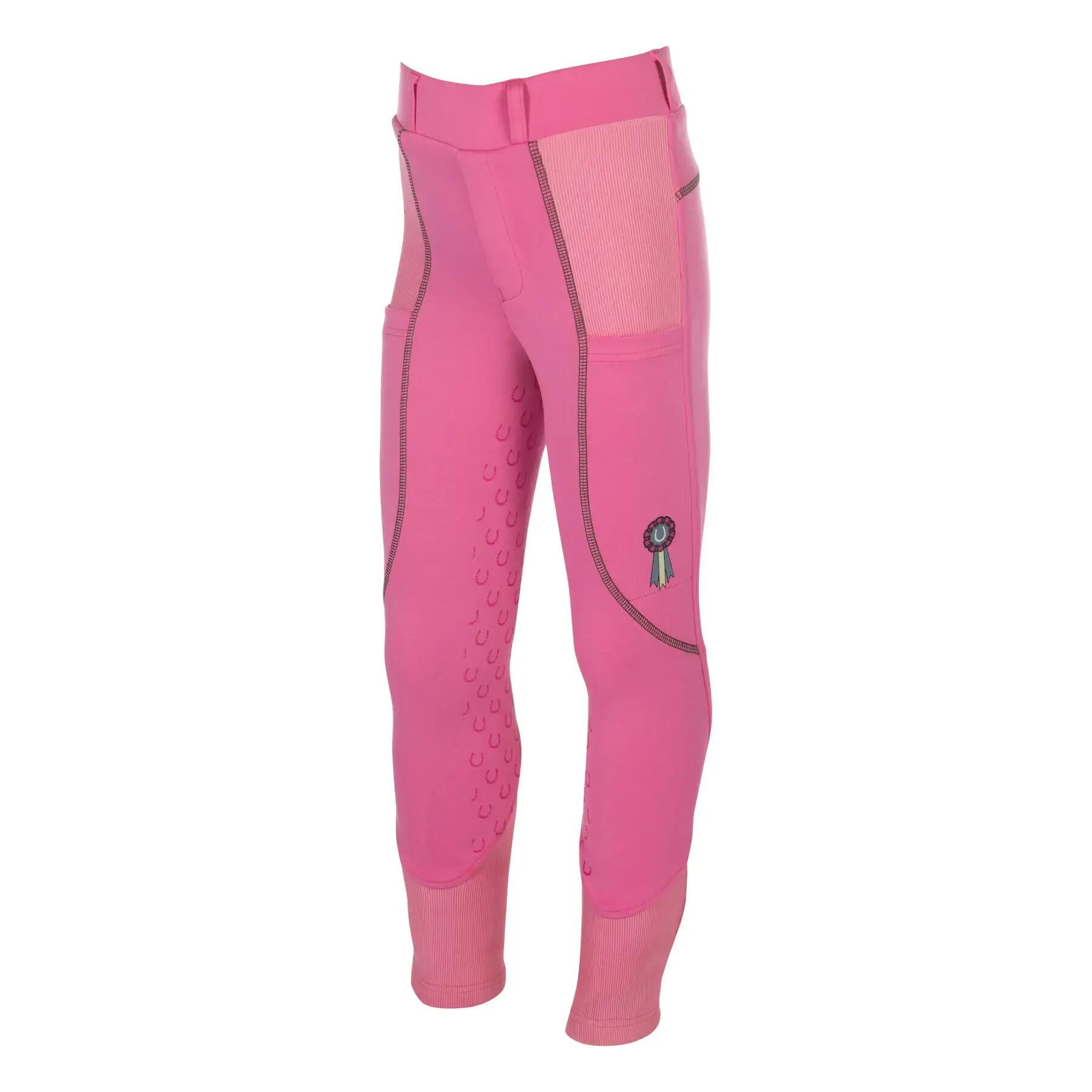 Girls' full grip riding leggings HKM Kids Claire 3/4
