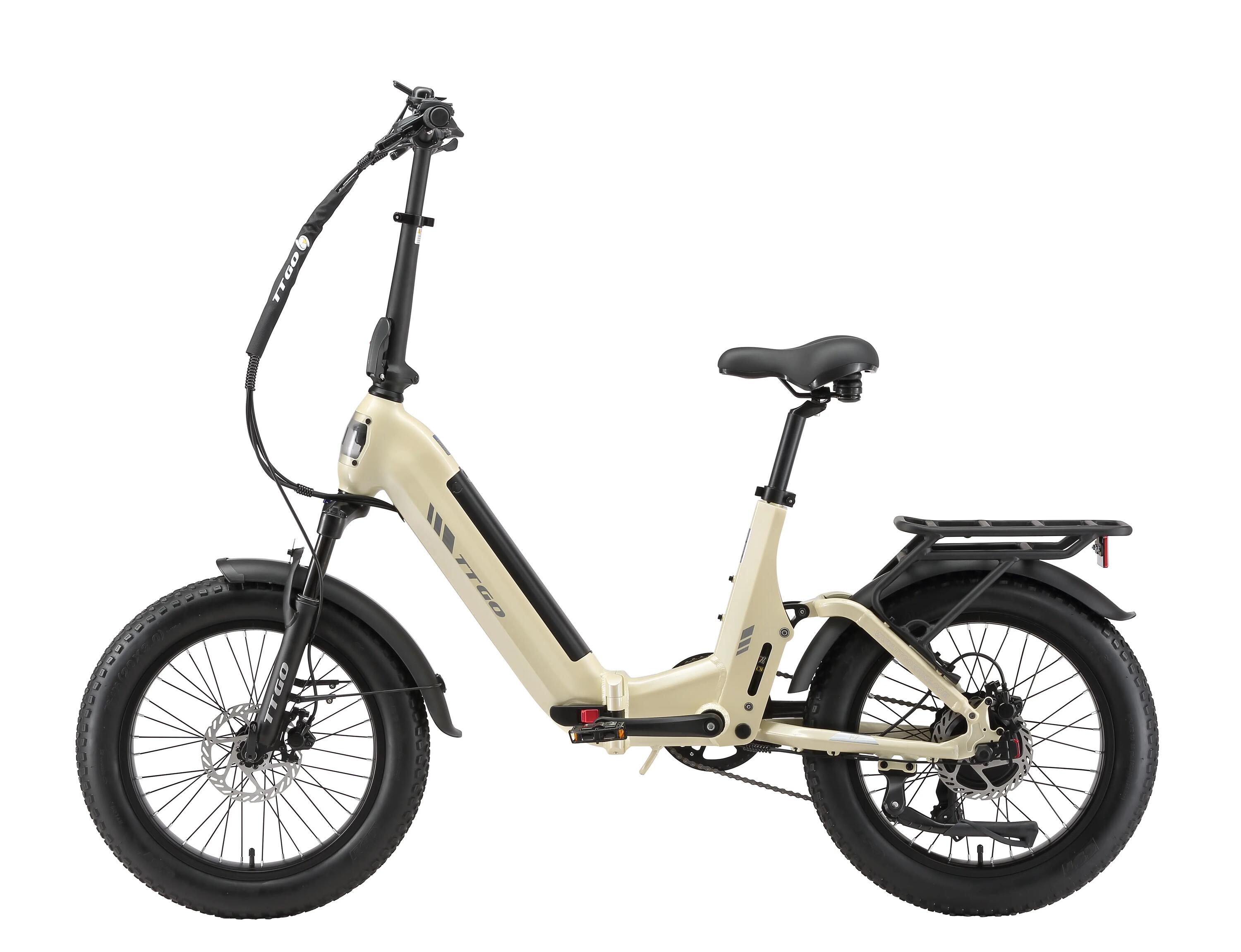 Bicicleta eléctrica TTGO F7, motor 250W batería 48V 15Ah, neumáticos 20 pulgadas 3/10