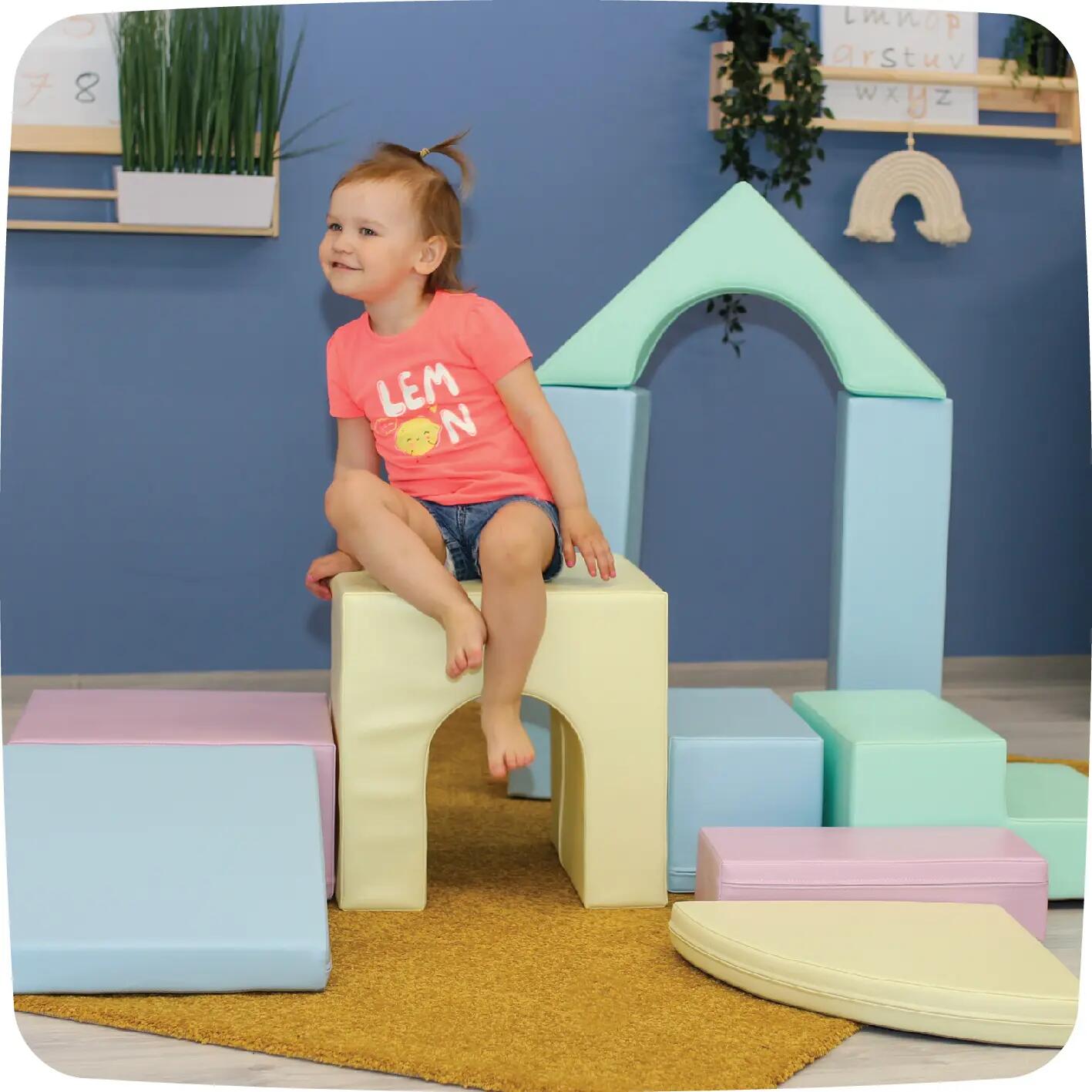 Ensemble grands blocs pastel clair 6/8