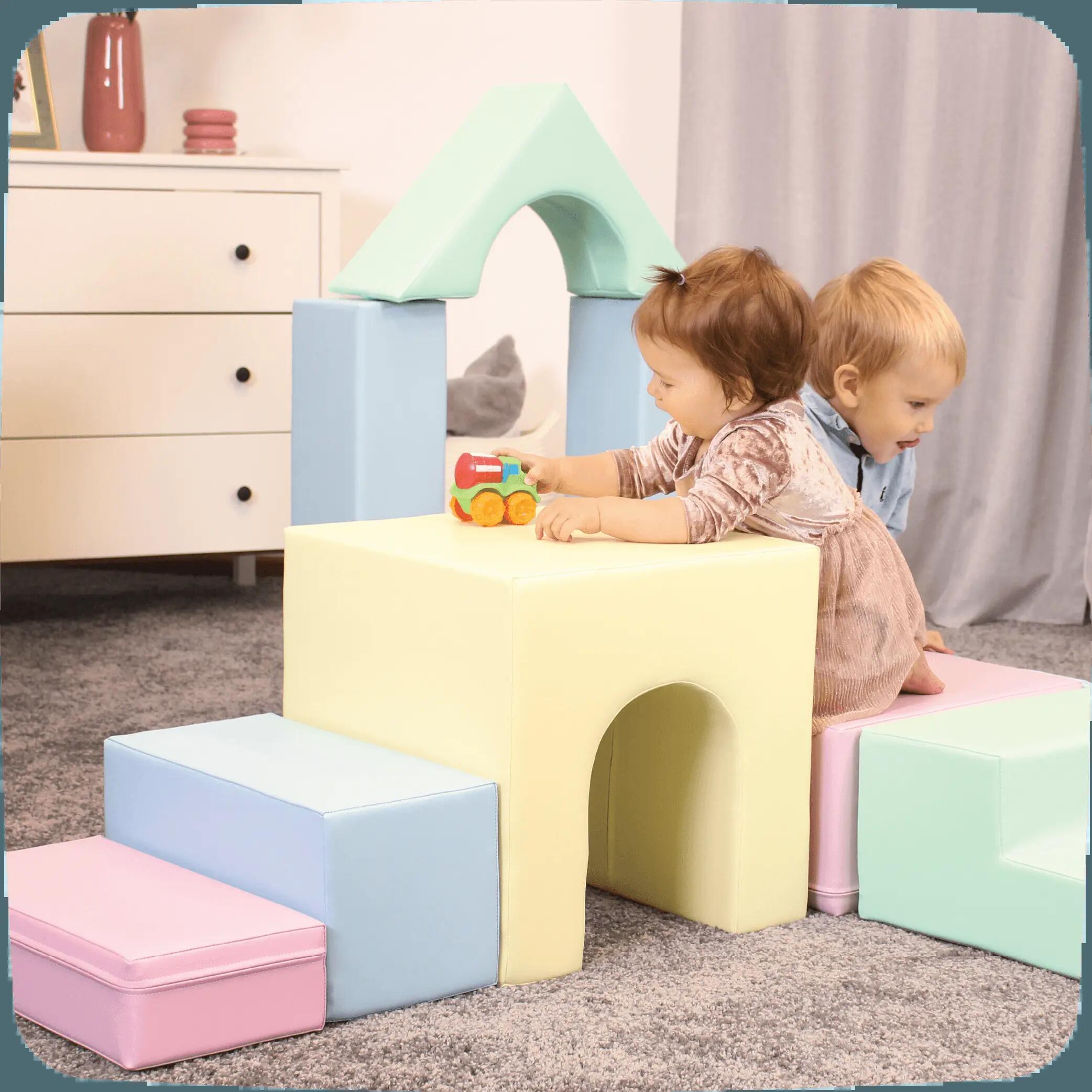 Ensemble grands blocs pastel clair 4/8