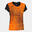 T-shirt manga curta Mulher Joma Elite viii preto laranja