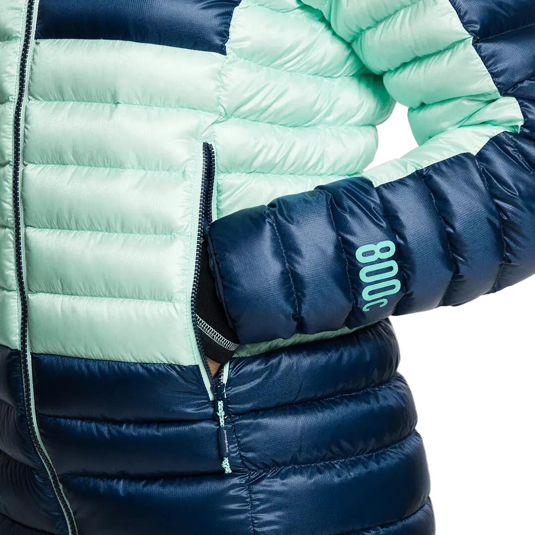 Plumífero para Mujer Trangoworld Trx2 800 wm evo Verde/Azul 180g 800cuin 5/7