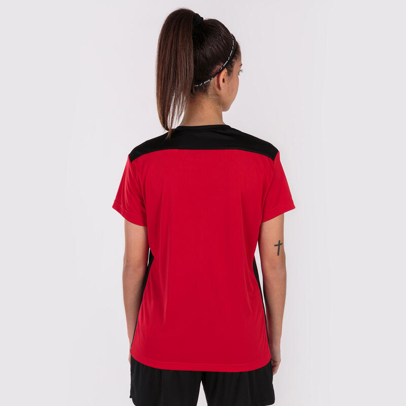 T-shirt manga curta Mulher Joma Championship vi vermelho preto