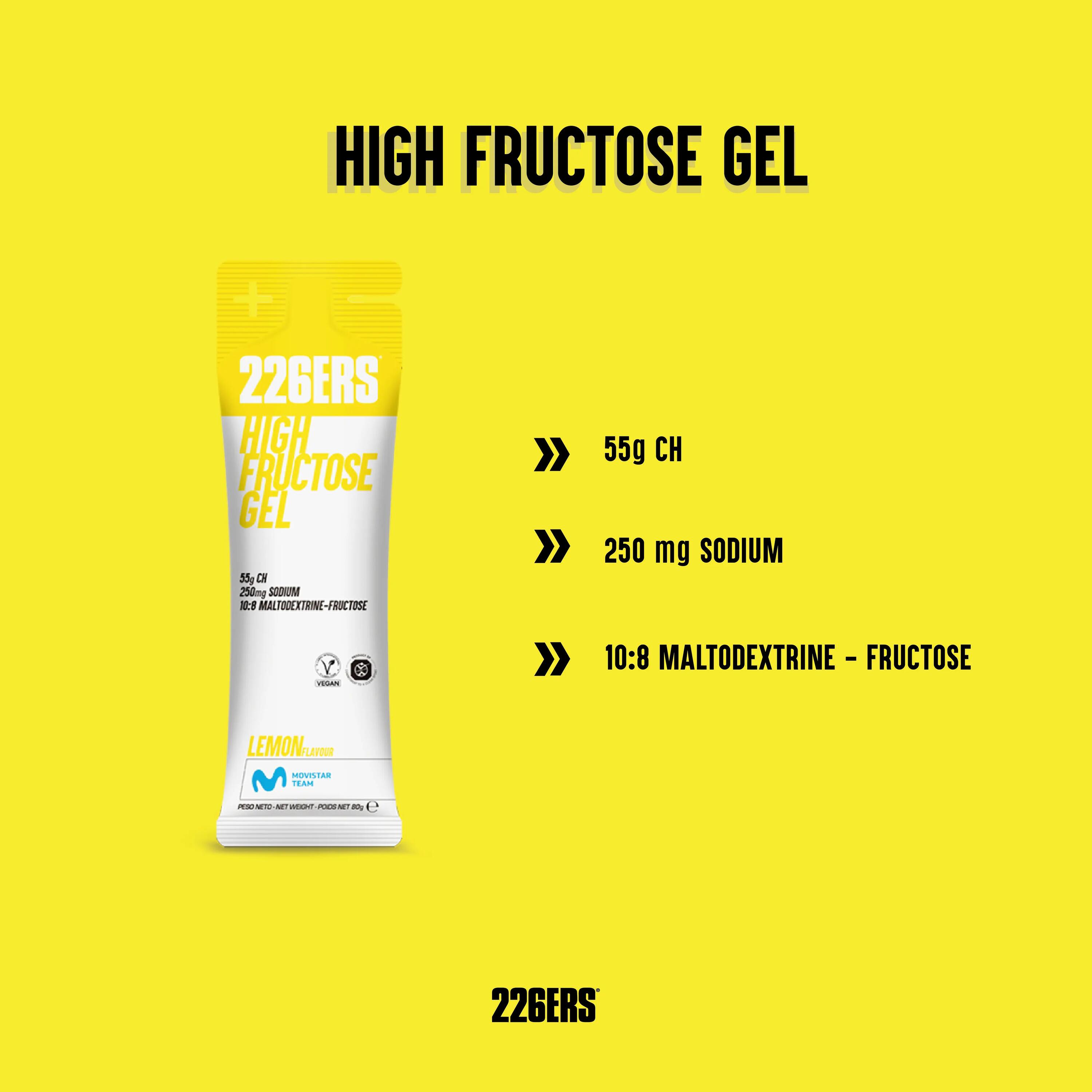 HIGH FRUCTOSE GEL 24x80g LEMON 3/7