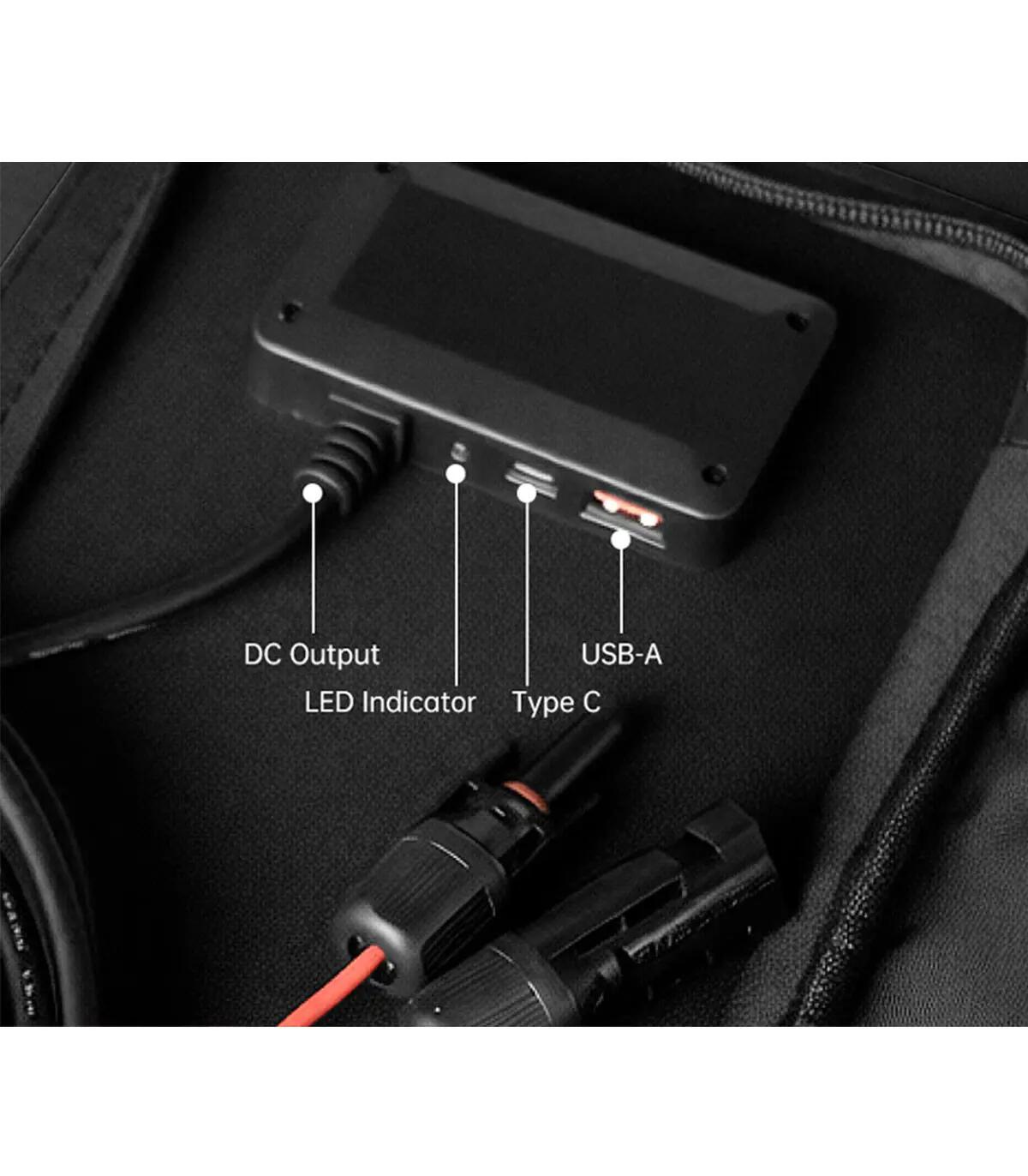Painel Solar Dobrável 200W 18V Monocristalino IP68 USB-C Autocaravana Camping 11/14