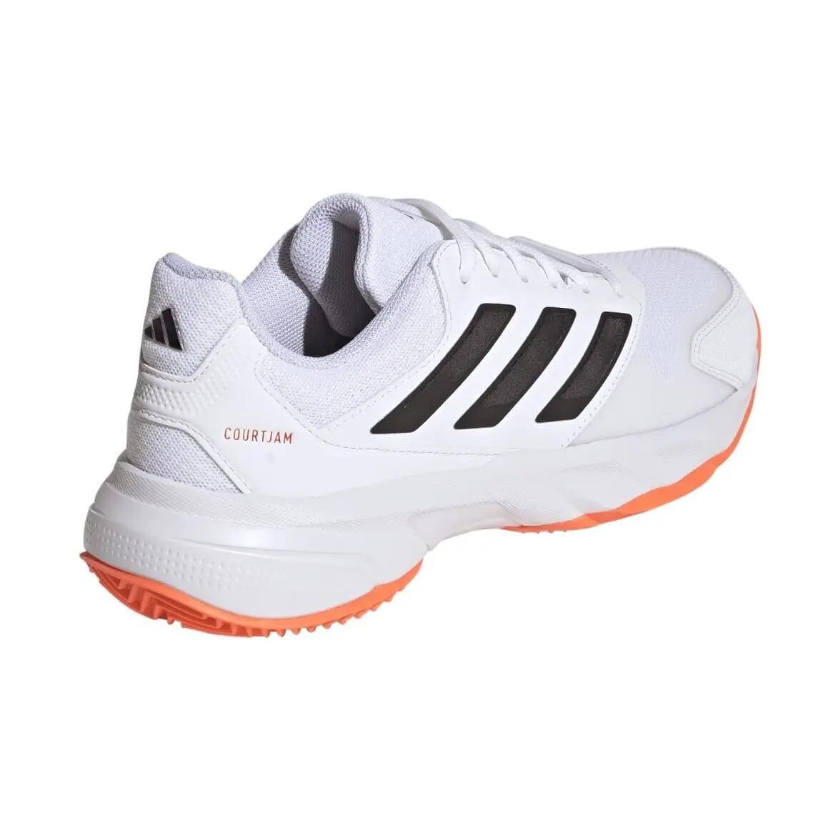 Tênis Adidas CourtJam Control 3 Clay White Orange Black 6/8