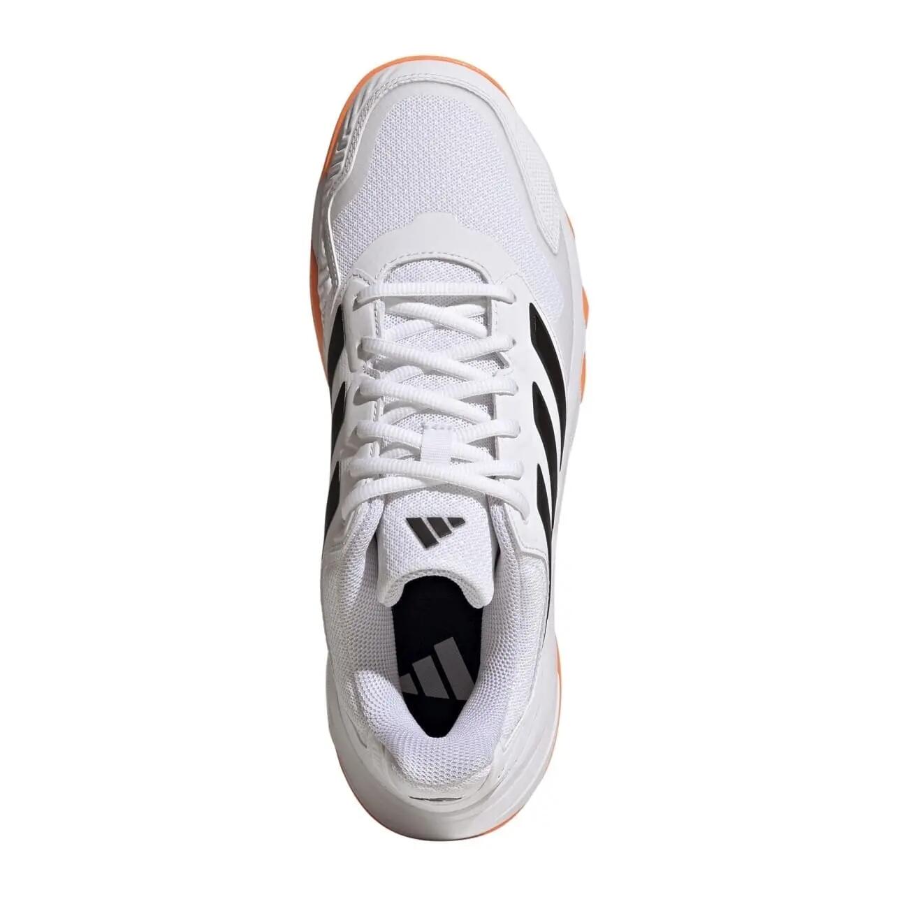 Tênis Adidas CourtJam Control 3 Clay White Orange Black 3/8