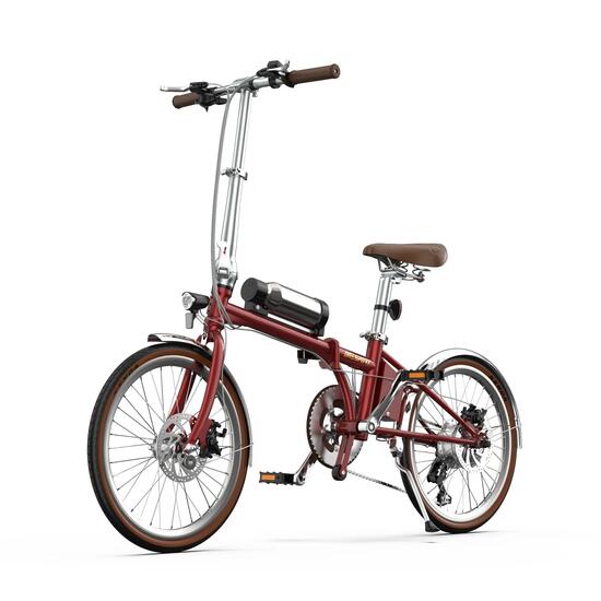 OT02 PRO składany rower elektryczny 20", silnik 250W, 7 biegów, wyświetlacz LCD