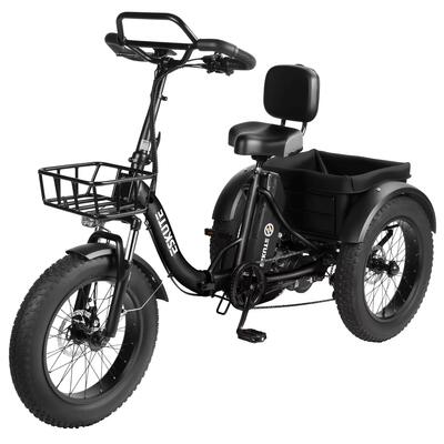 Elektrische driewieler t302 pro 20", 250w motor, 48v 20,8ah accu,7-versnellingen