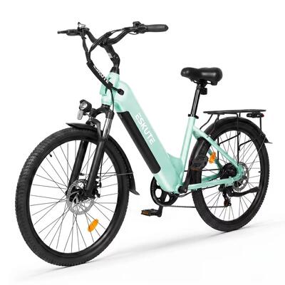 Elektrische fiets c202 26", 250w motor, 48v 17,5ah accu, shimano 7-versnellingen