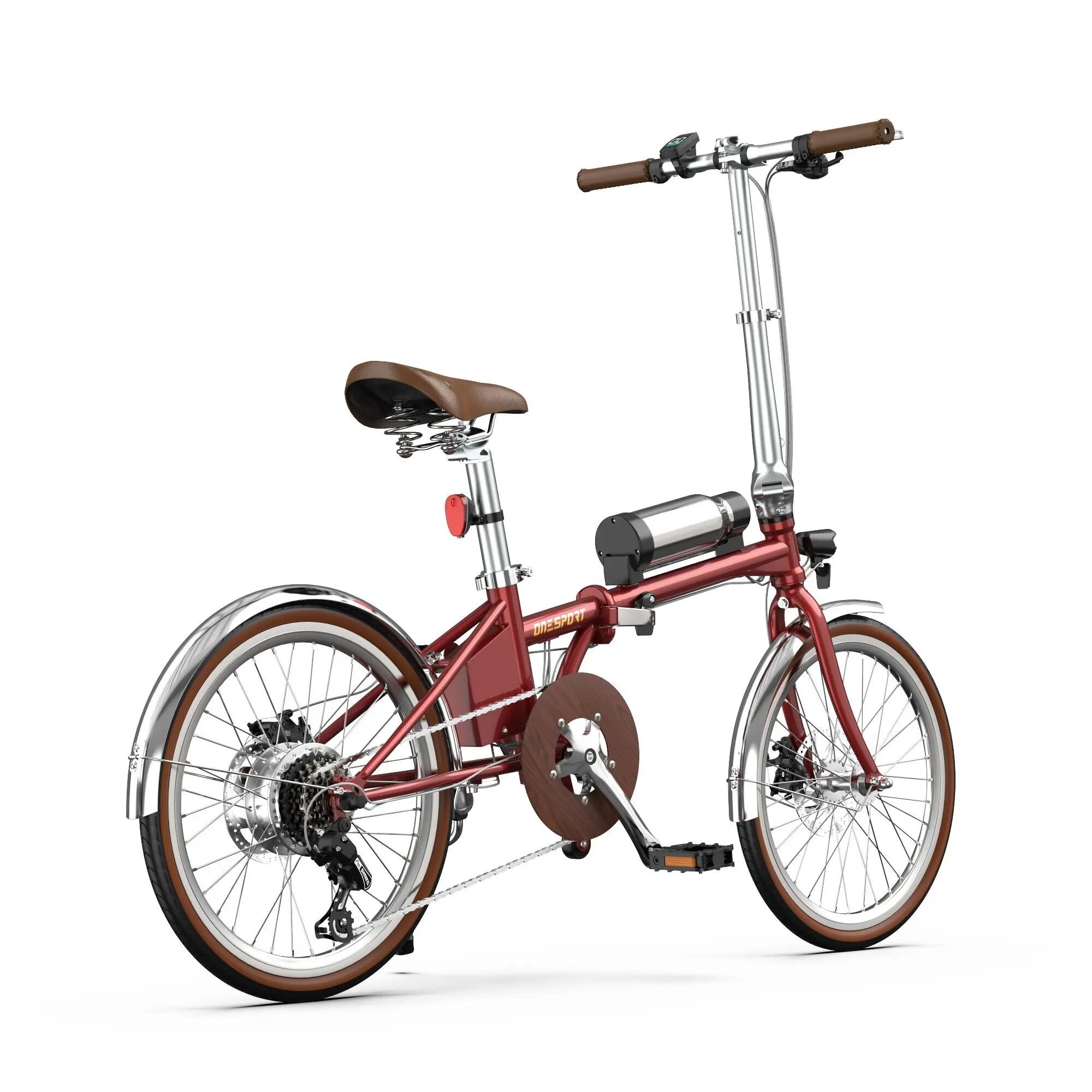OT02 PRO składany rower elektryczny 20", silnik 250W, 7 biegów, wyświetlacz LCD 4/7