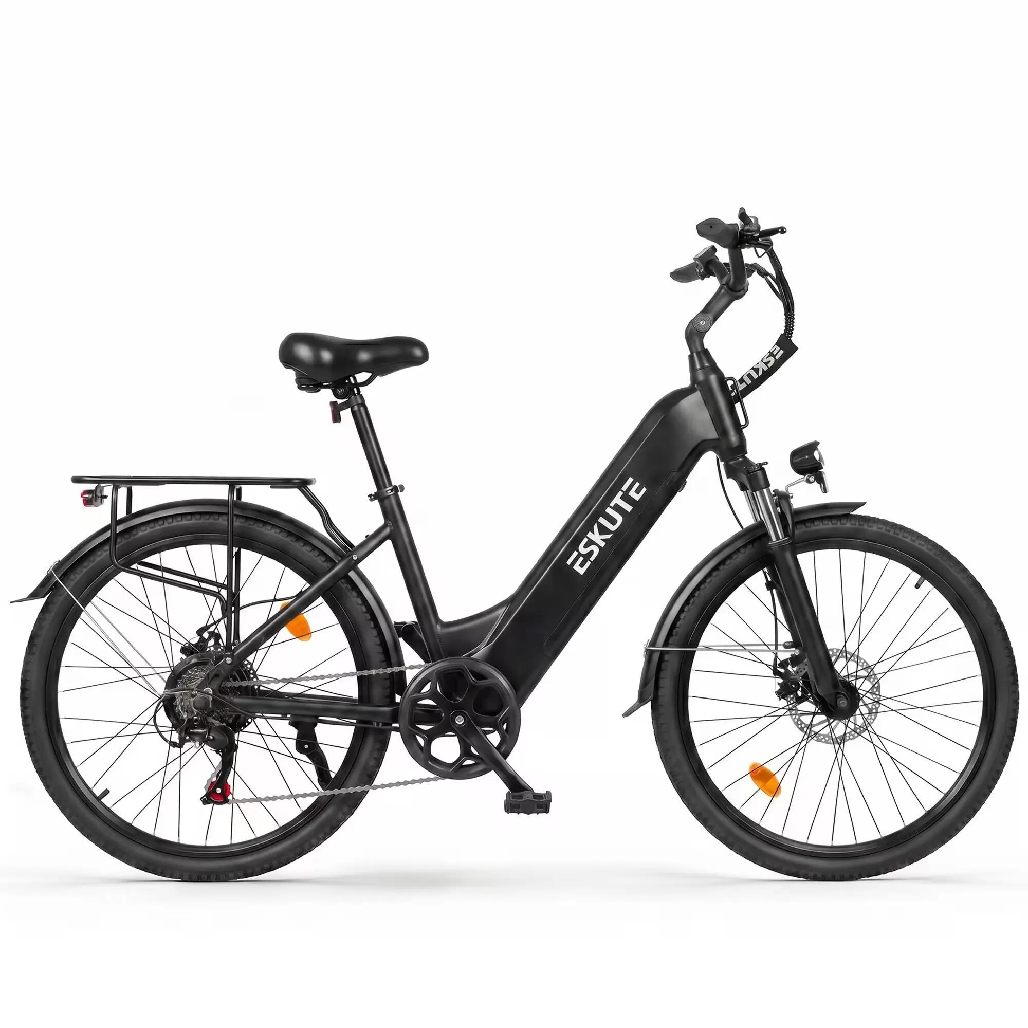 Bicicleta elétrica C202 26", motor 250W, bateria 48V 17,5Ah, 7 velocidades 4/4