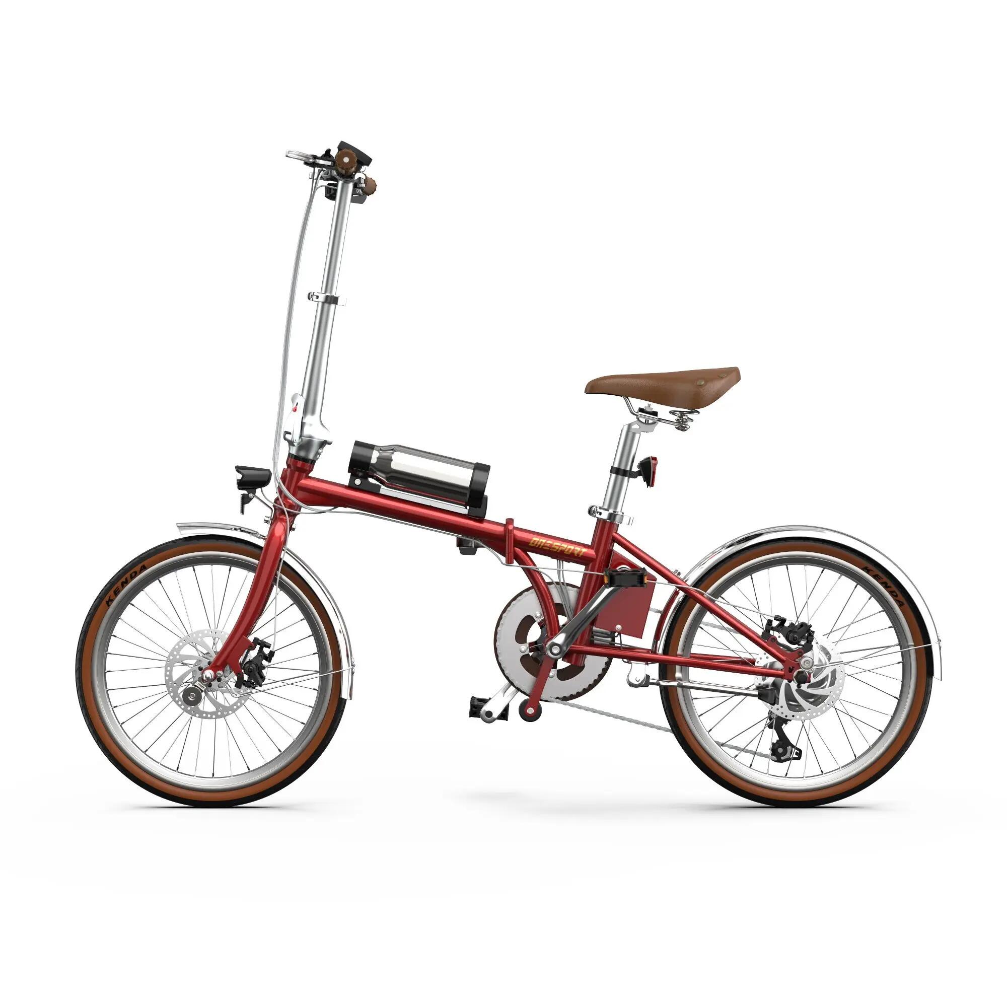 OT02 PRO składany rower elektryczny 20", silnik 250W, 7 biegów, wyświetlacz LCD 3/7