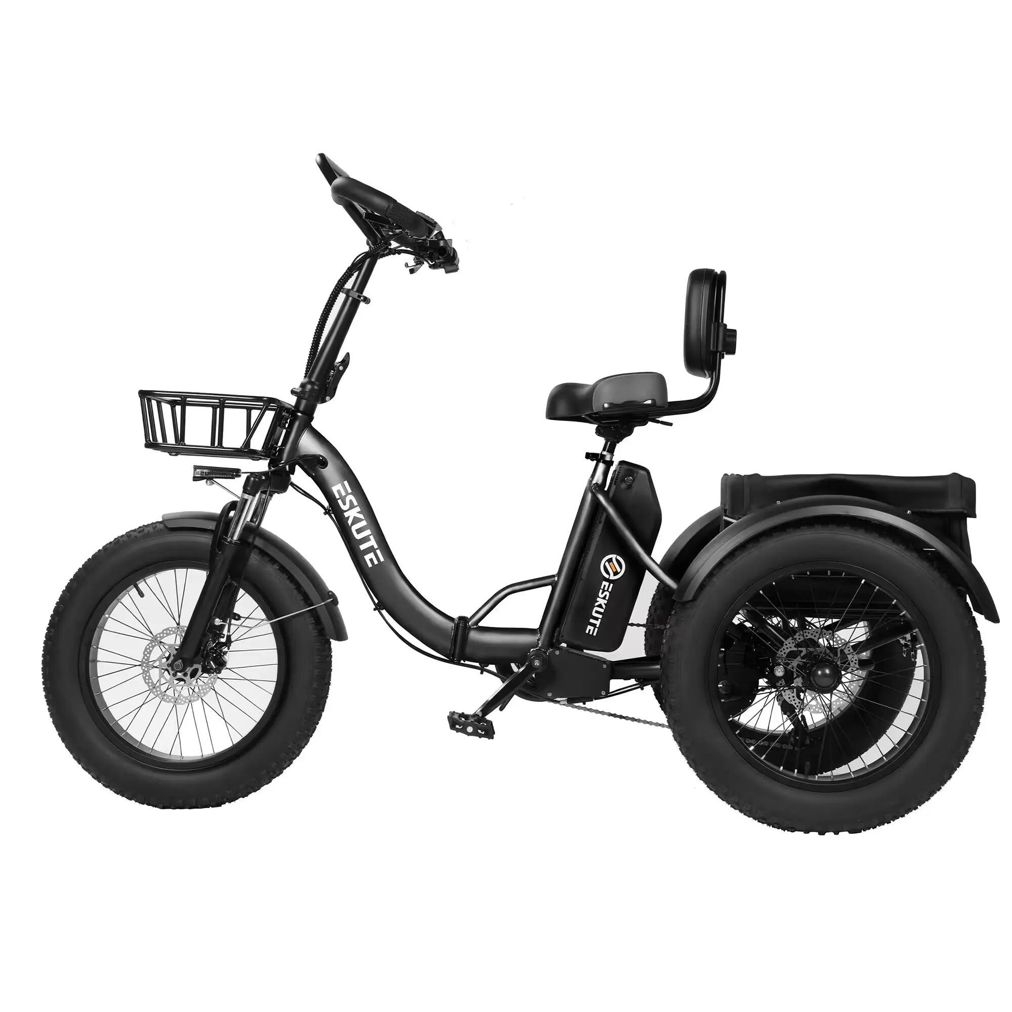 Elektrische driewieler T302 Pro 20", 250W motor, 48V 20,8Ah accu,7-versnellingen 3/4