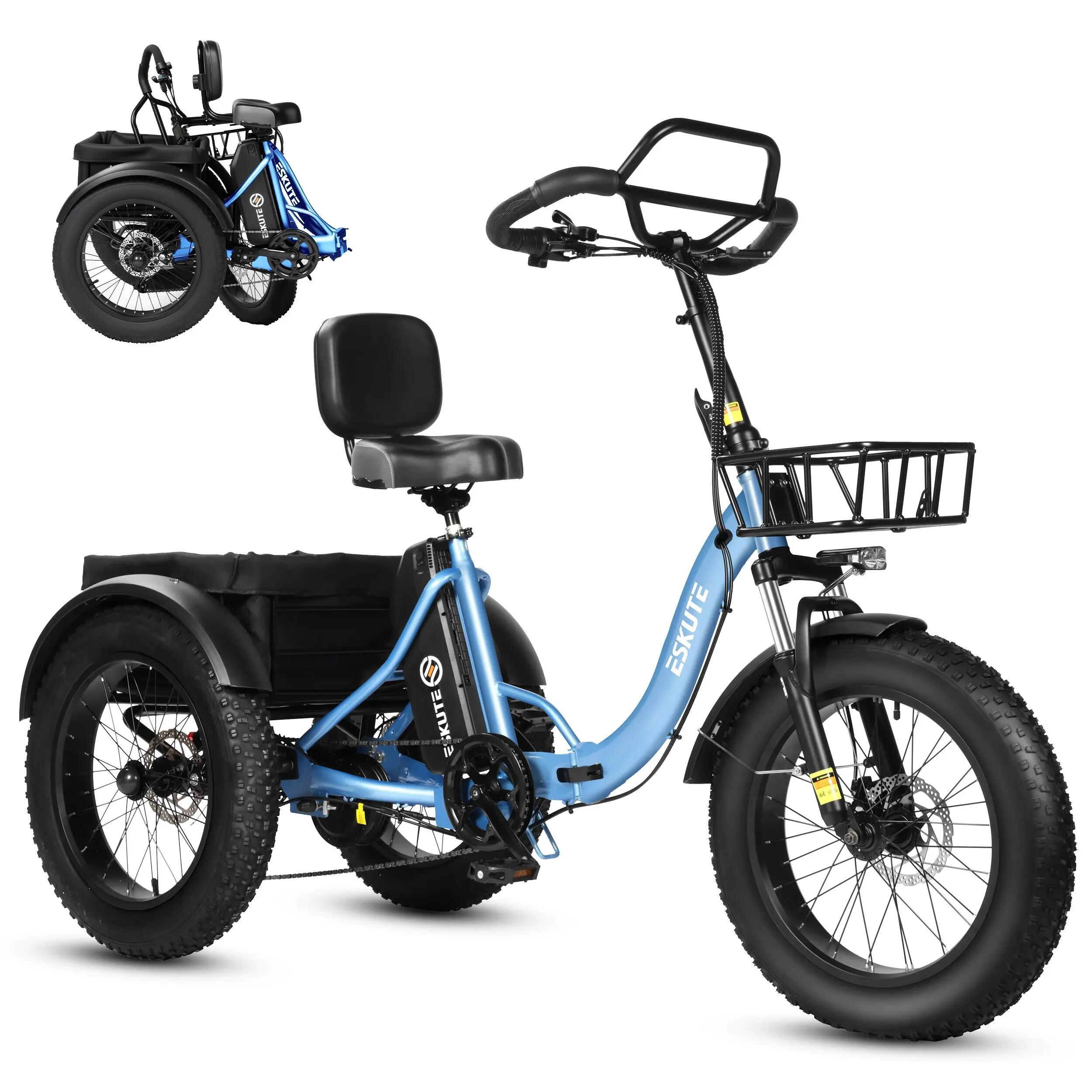 Elektrische driewieler T302 Pro 20", 250W motor, 48V 20,8Ah accu,7-versnellingen 2/4