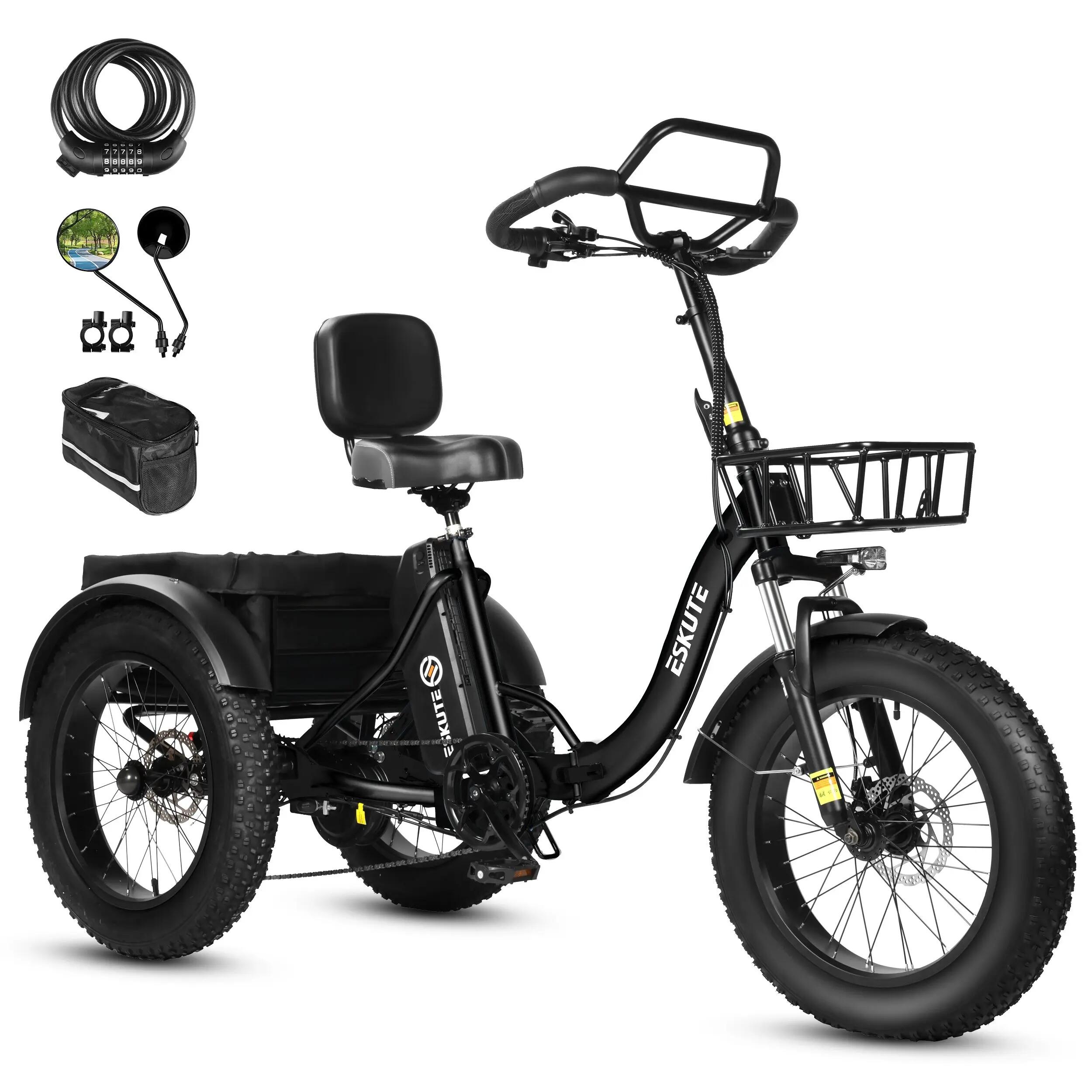 Elektrische driewieler T302 Pro 20", 250W motor, 48V 20,8Ah accu,7-versnellingen 2/4