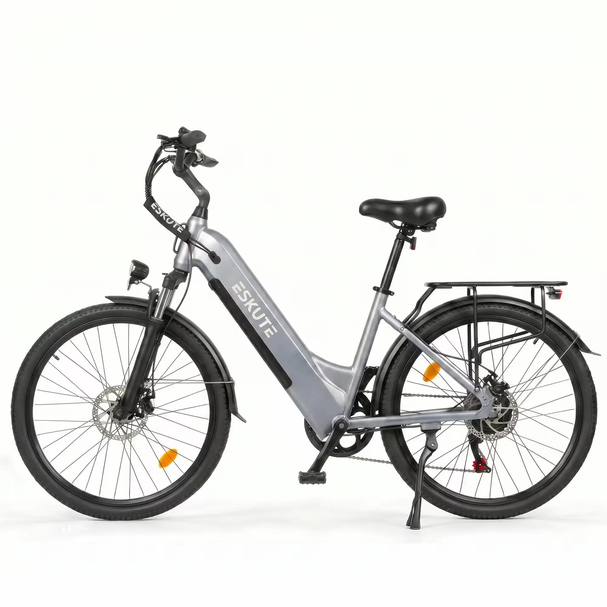Bicicleta elétrica C202 26", motor 250W, bateria 48V 17,5Ah, 7 velocidades 2/4