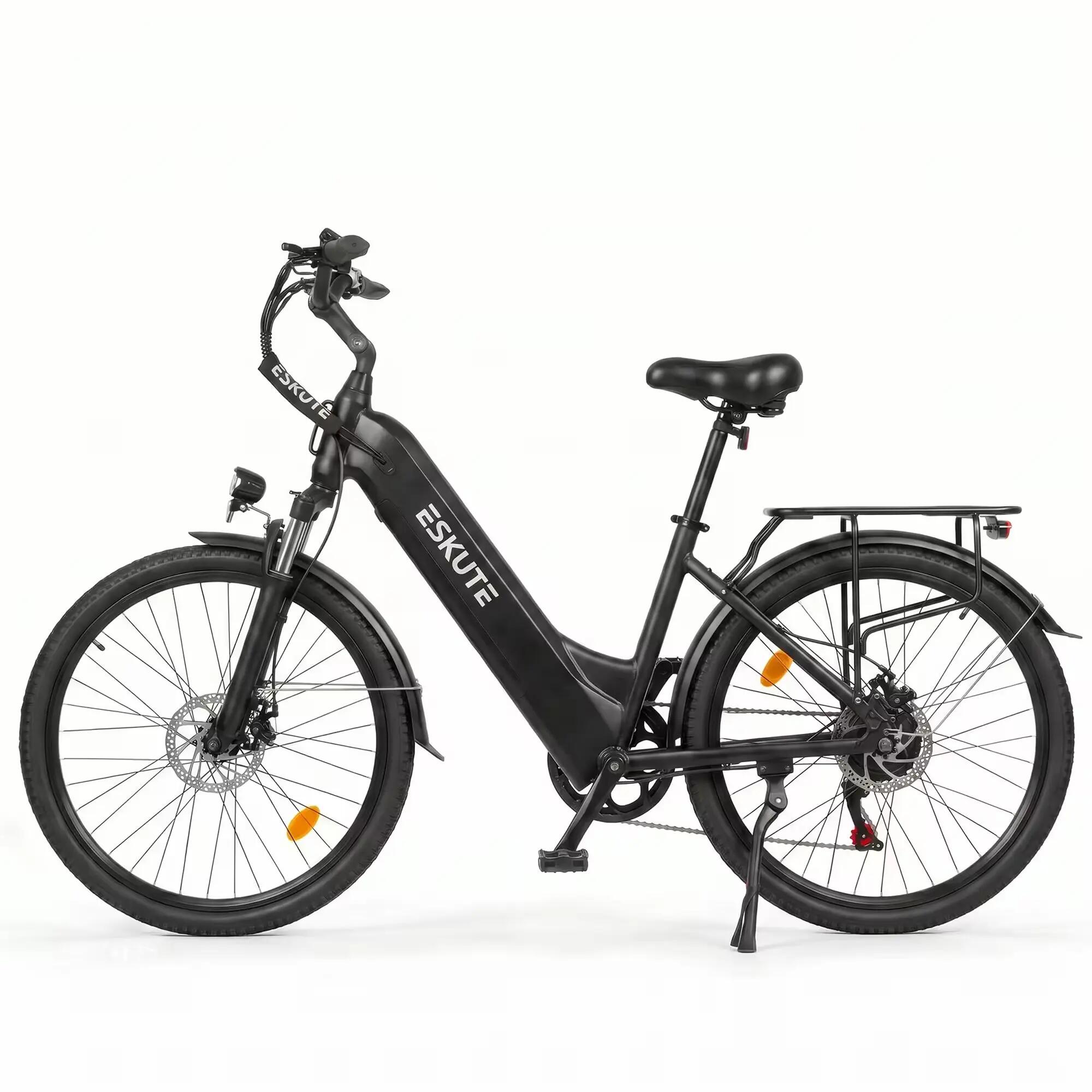 Bicicleta elétrica C202 26", motor 250W, bateria 48V 17,5Ah, 7 velocidades 2/4