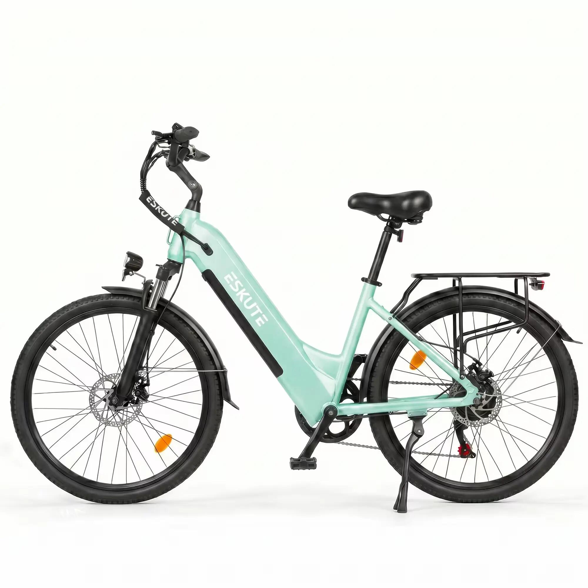 Vélo électrique C202 26", moteur 250W, batterie amovible 48V 17,5Ah, 7 vitesses 2/4