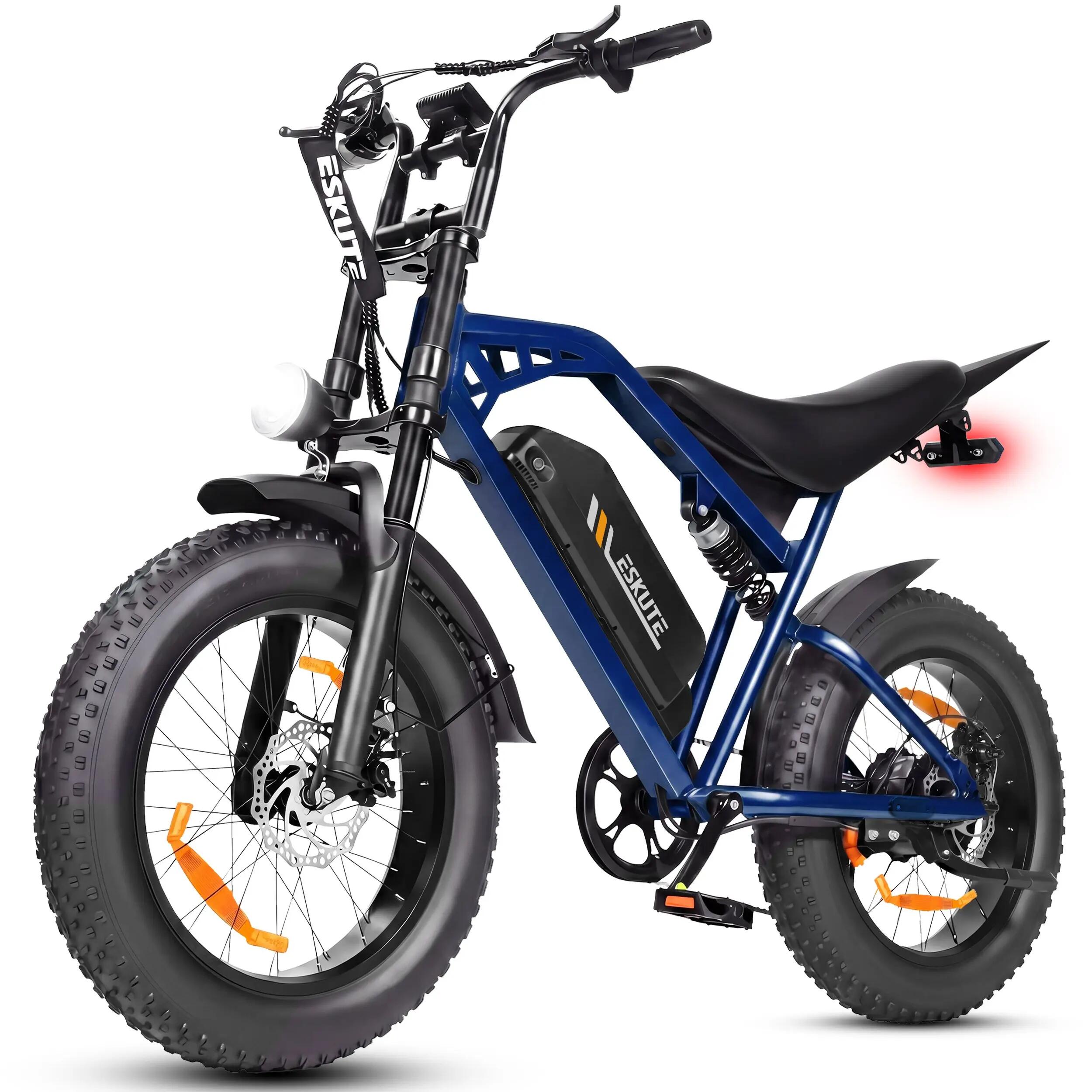 Bicicleta eléctrica V202 neumático grueso 20", motor 250W, batería 48V 20,8Ah 5/5