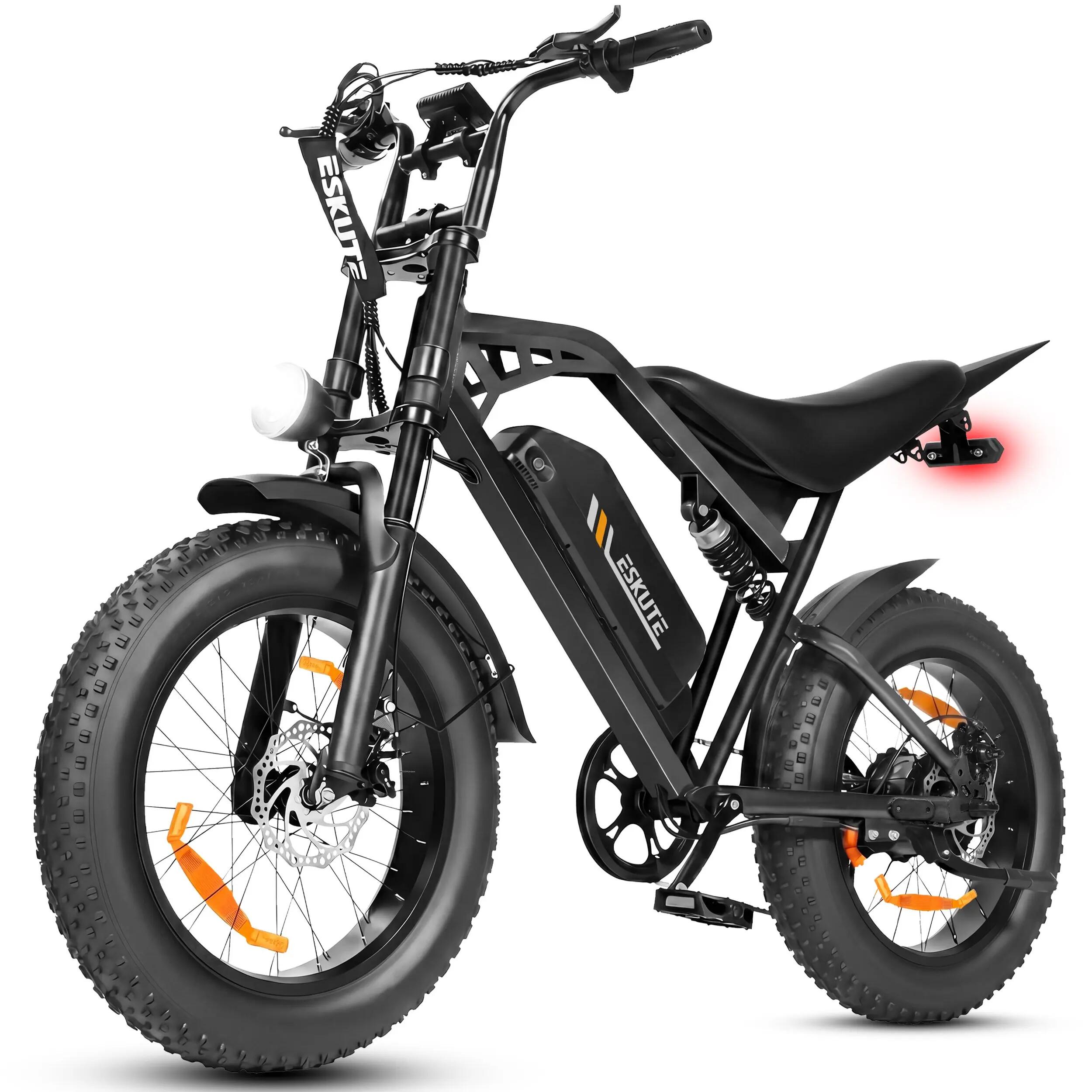 Bicicleta eléctrica V202 neumático grueso 20", motor 250W, batería 48V 20,8Ah 5/5