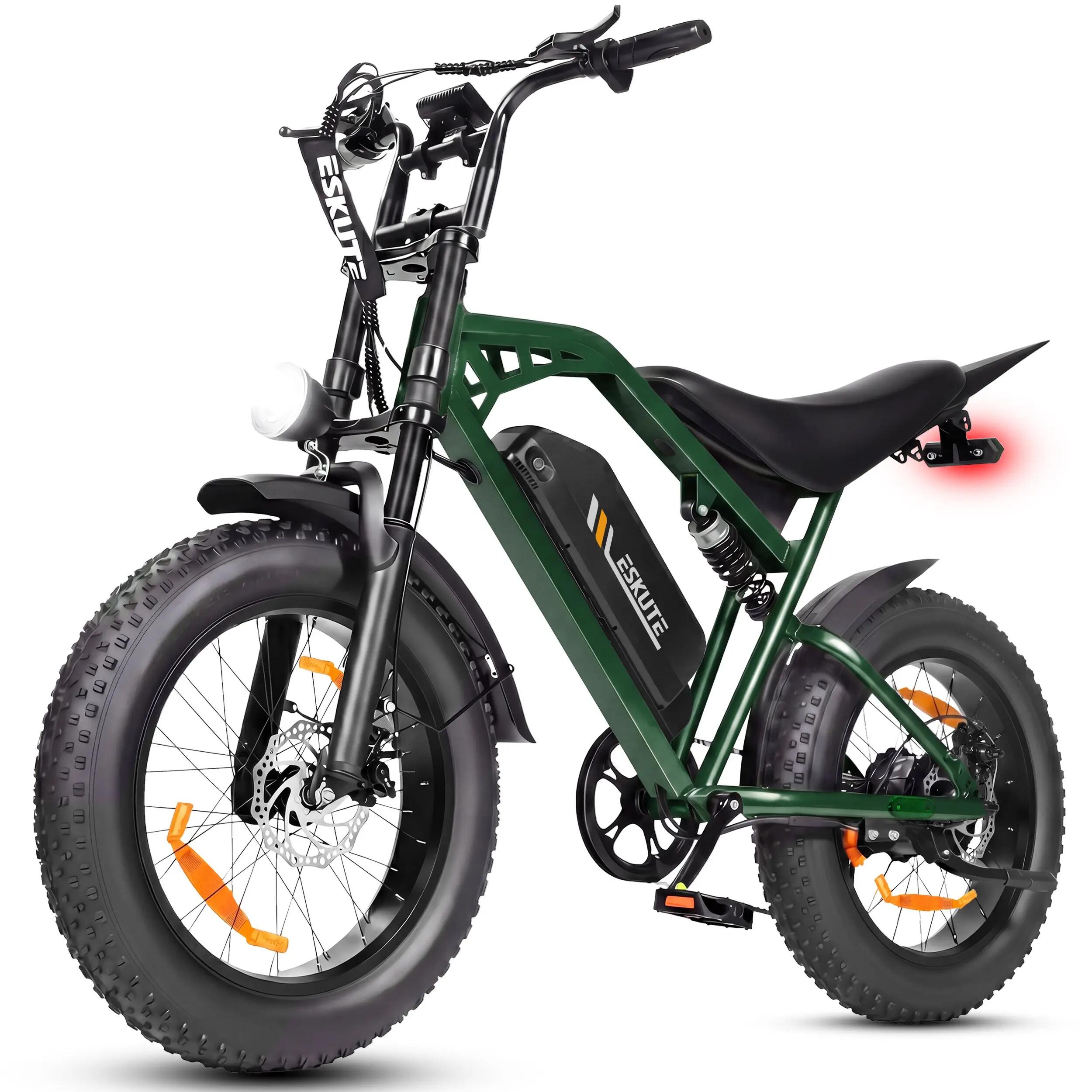 Bicicleta eléctrica V202 neumático grueso 20", motor 250W, batería 48V 20,8Ah 5/5