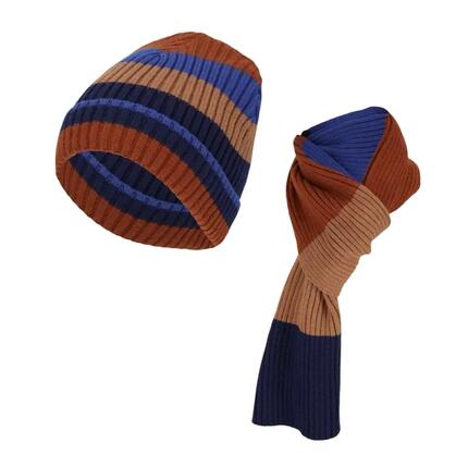 Muts & Sjaal jongens Multi Blauw Fashion One Size