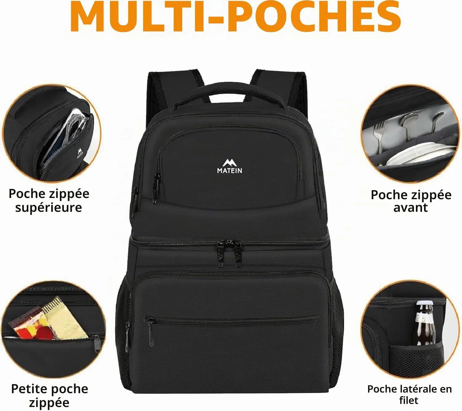 Mixte Camping Sac isotherme 34L étanche double couche CoolMax 2/3