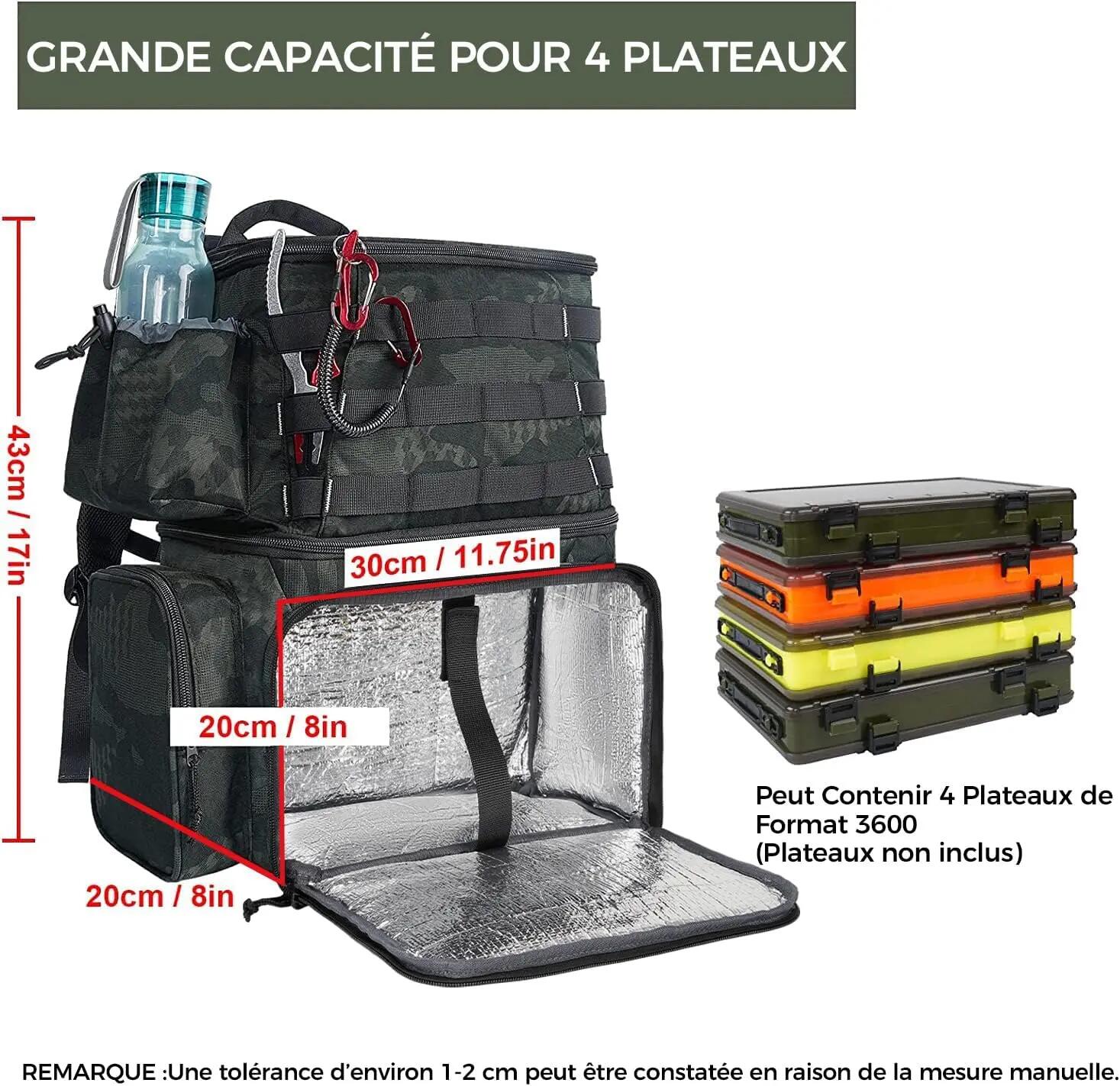 Mixte Pêche Sac à dos étanche 180° isolant porte-canne CamoFish 2/3