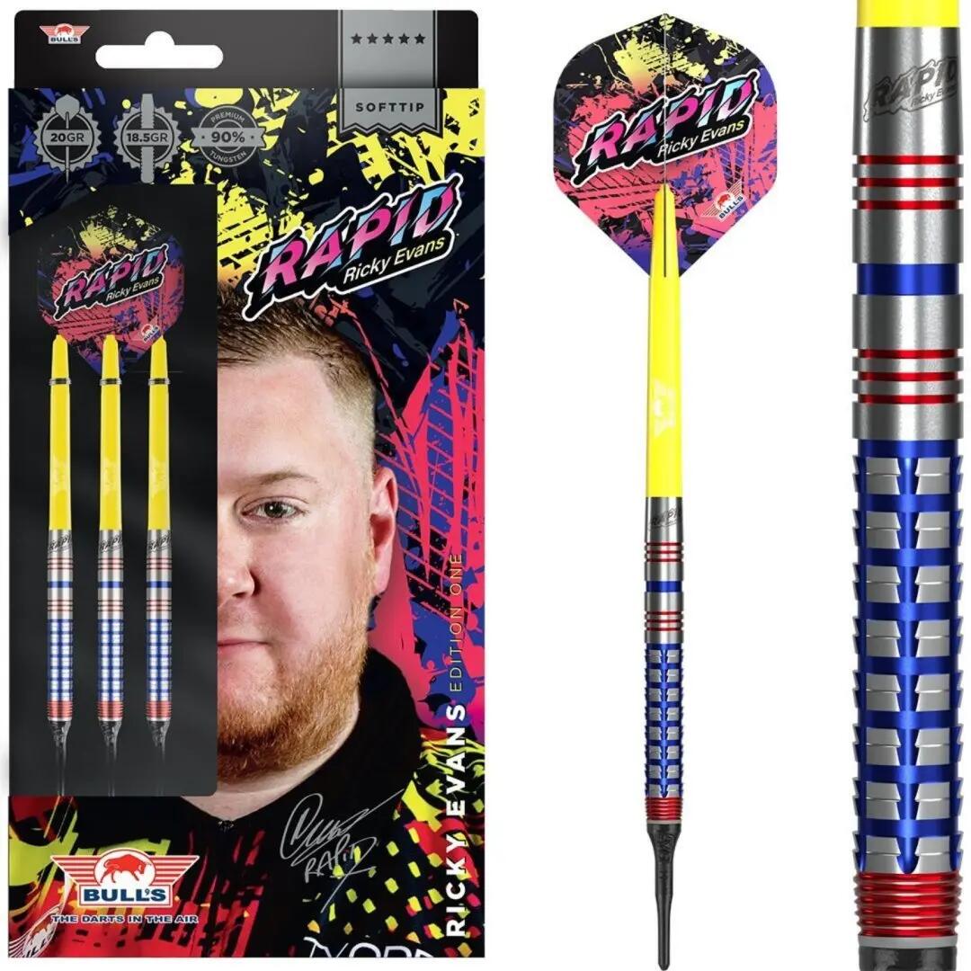 Ricky Evans 90% Tungsten Softtip Dartpijlen 3/6