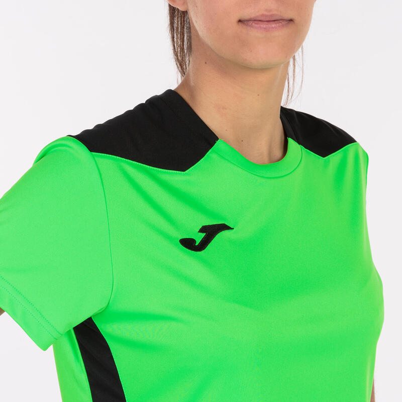 Maillot manches courtes Femme Joma Championship vi vert fluo noir