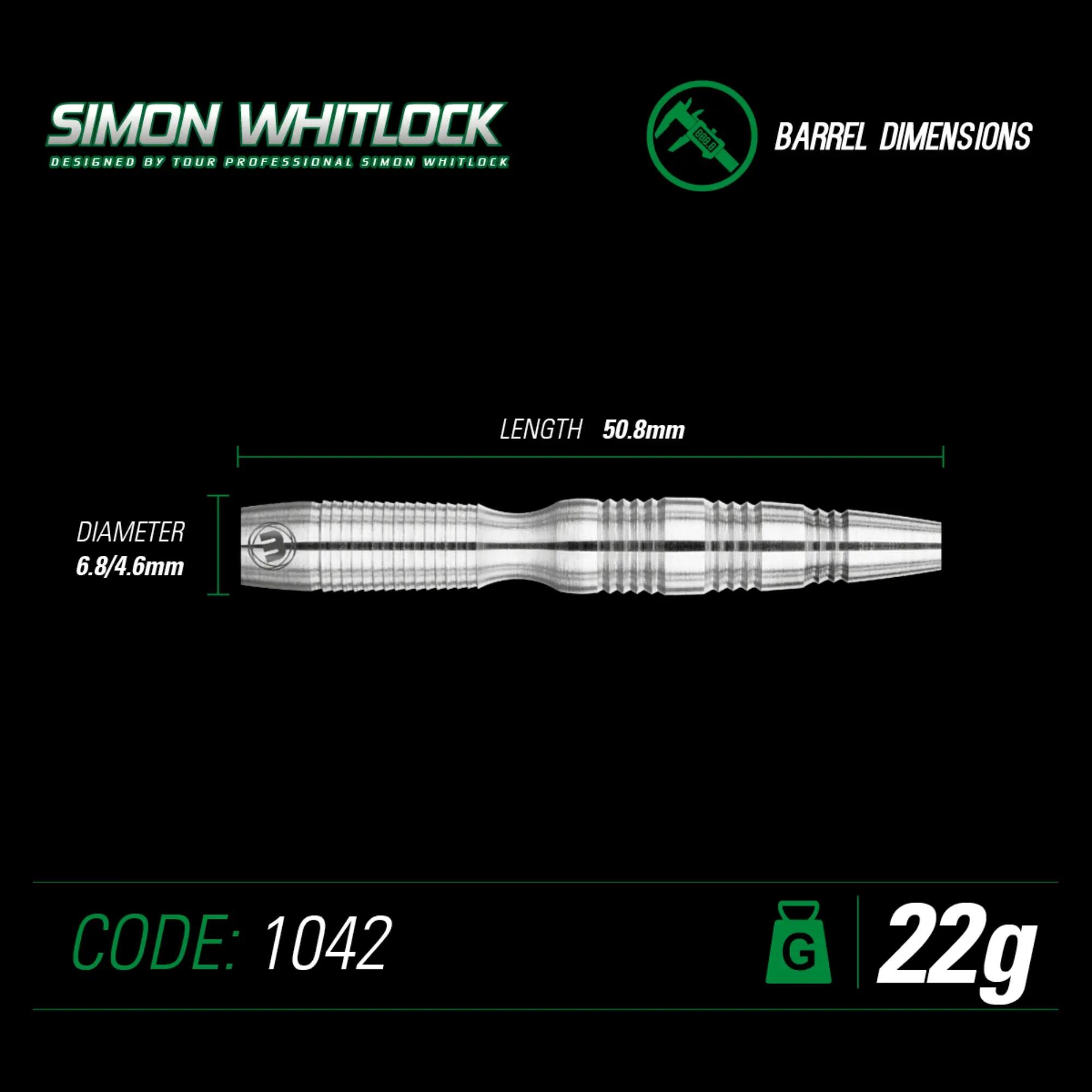Steeldart Winmau Simon Whitlock Silver 1042- 24 g 3/5