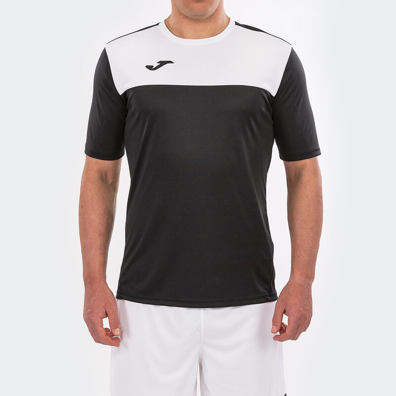 Maillot manches courtes football Homme Joma Winner noir blanc