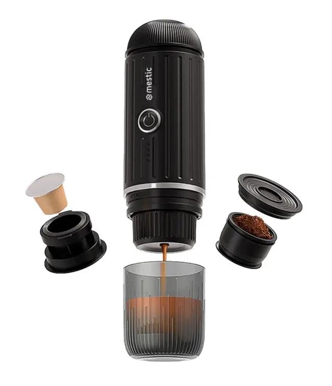 Reise Kaffeemaschine Set MK-90 Mini Tragbar Espresso Kaffee Kapseln 100W 9/11