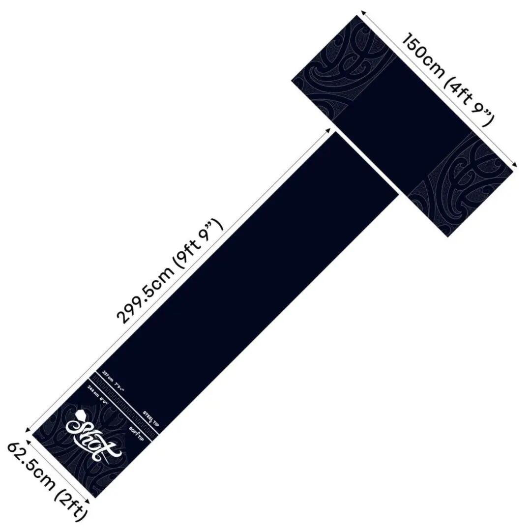 Shot T-Dartmat Floor Protection | 300x60 cm 3/4