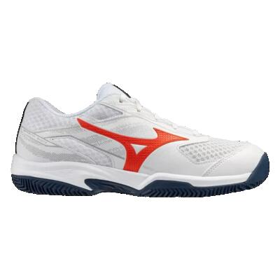 Mizuno break shot 5 clay court white/orange/blue 61gc2525