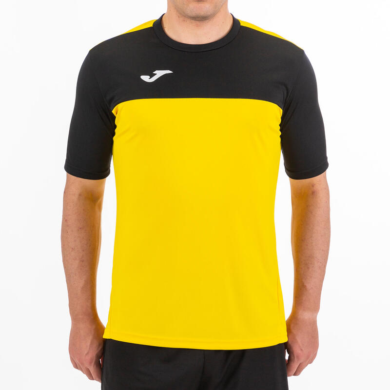 Maillot manches courtes football Homme Joma Winner jaune noir