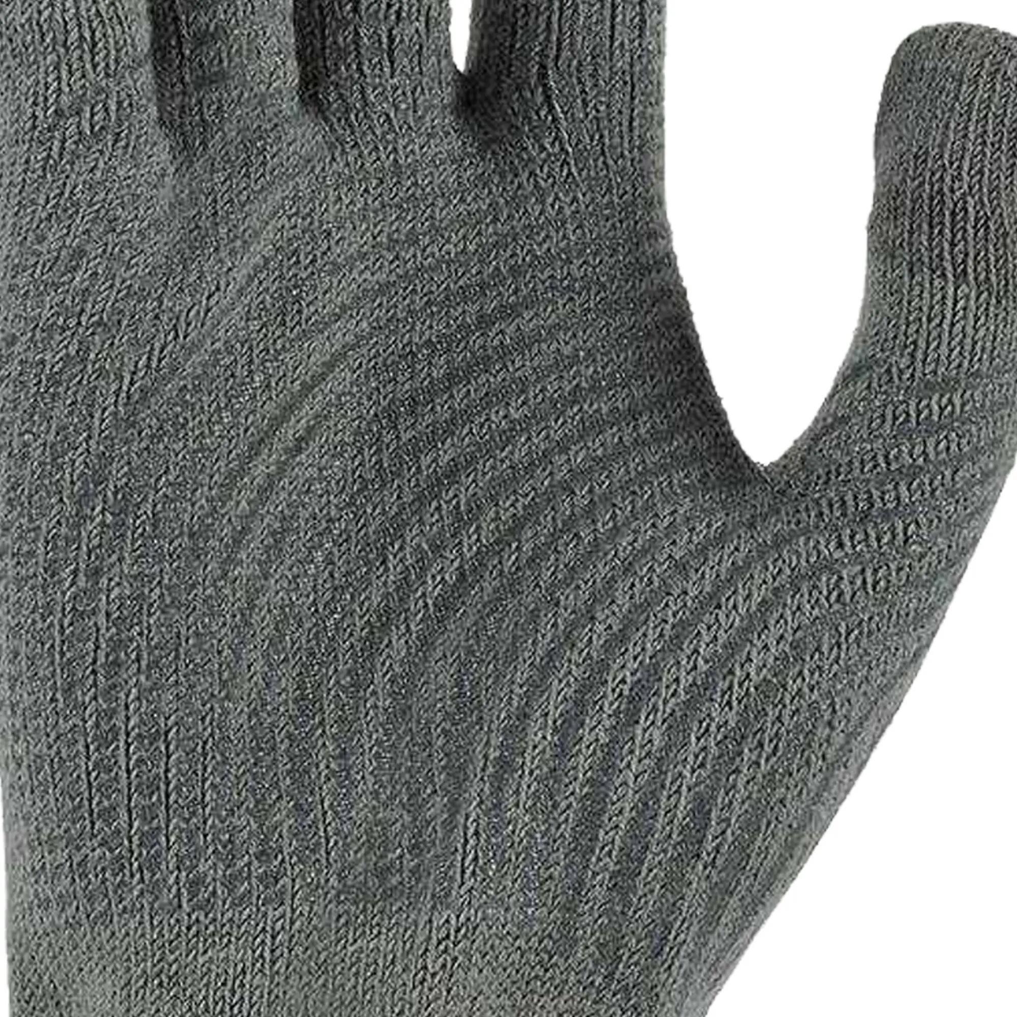 Uomo Antiscivolo Lavorato A Maglia Guanto Nike Grigio 4/4