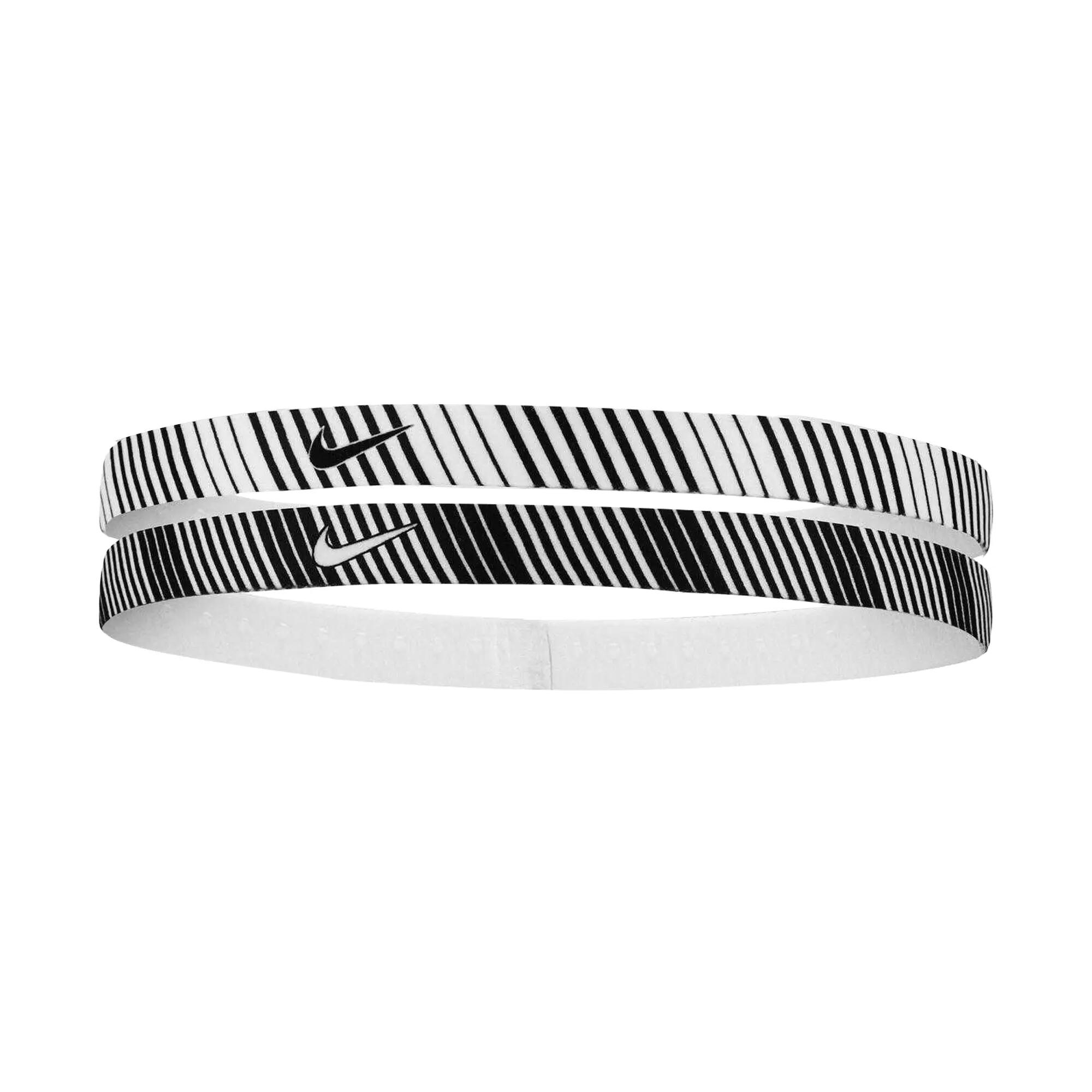 "Classic" Haarband(6erPack) Damen und Herren Weiß/Schwarz 3/4