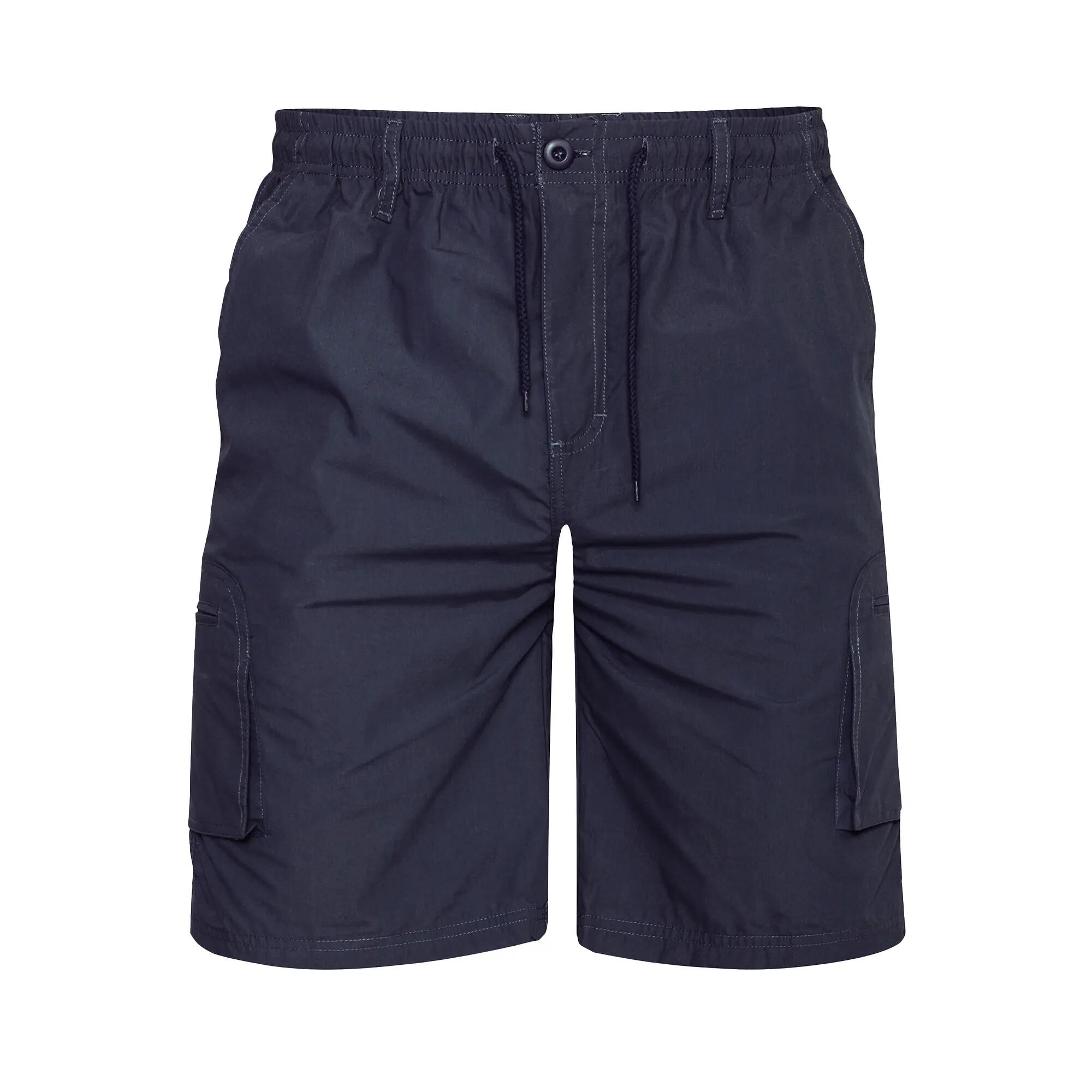 Mens D555 Nick Elasticated Waist Cargo Shorts (Navy) 2/6