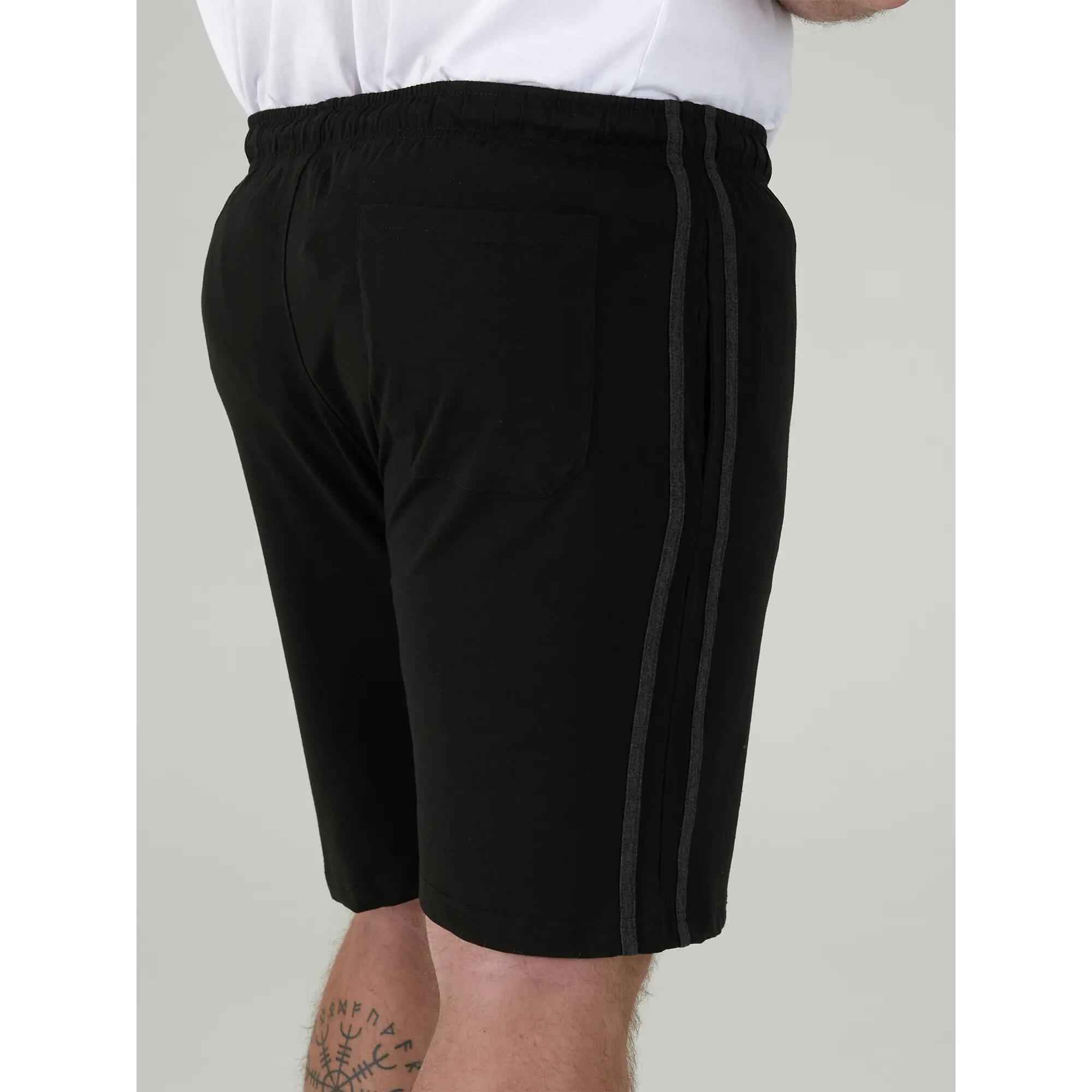 D555 Lot De 2 Shorts À Taille Élastiquée Grande Taille RYAN Homme (Noir / Gris 4/6