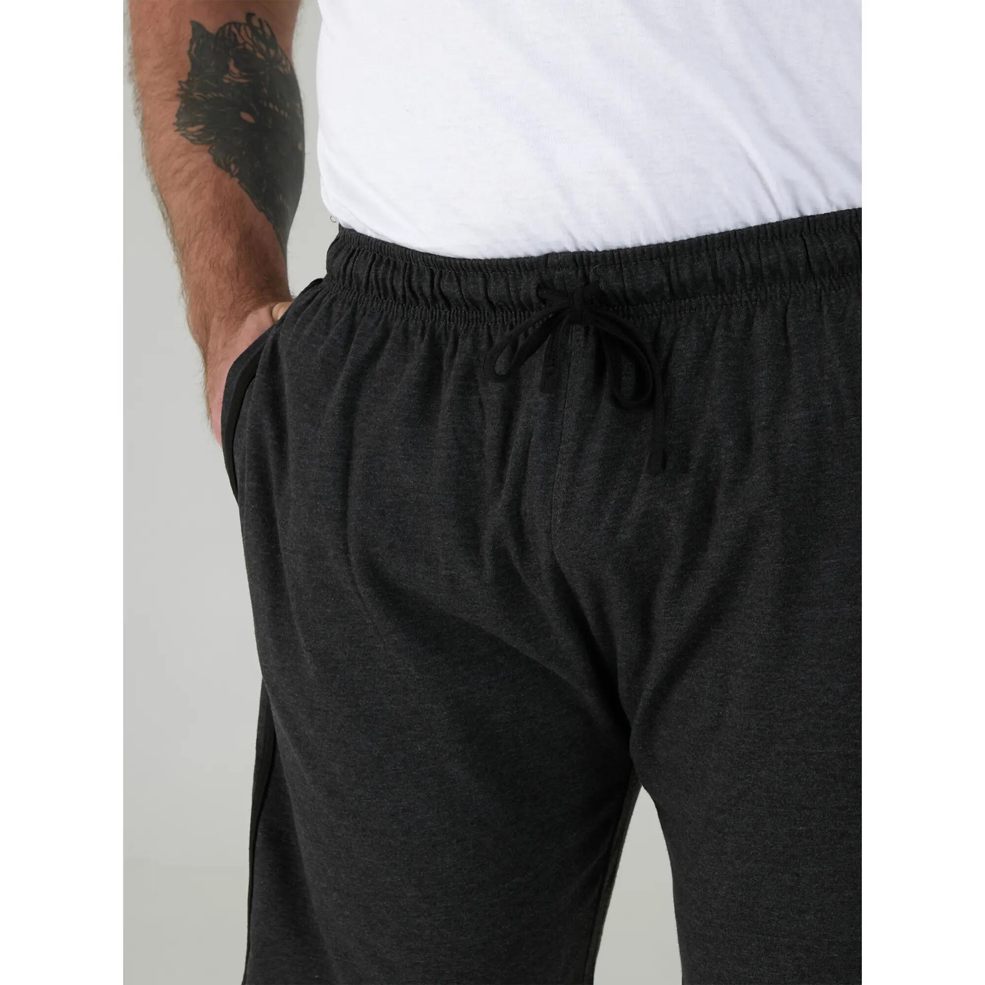 D555 Lot De 2 Shorts À Taille Élastiquée Grande Taille RYAN Homme (Noir / Gris 3/6