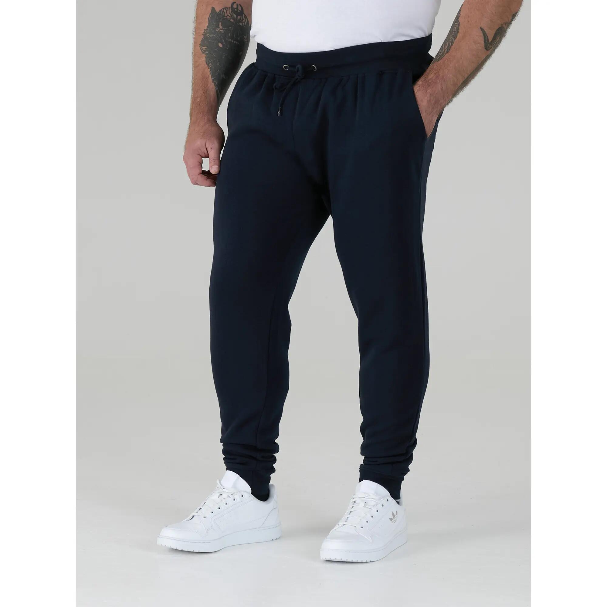 Mens D555 Brandon Cuffed Kingsize Jogging Bottoms (Navy) 4/6